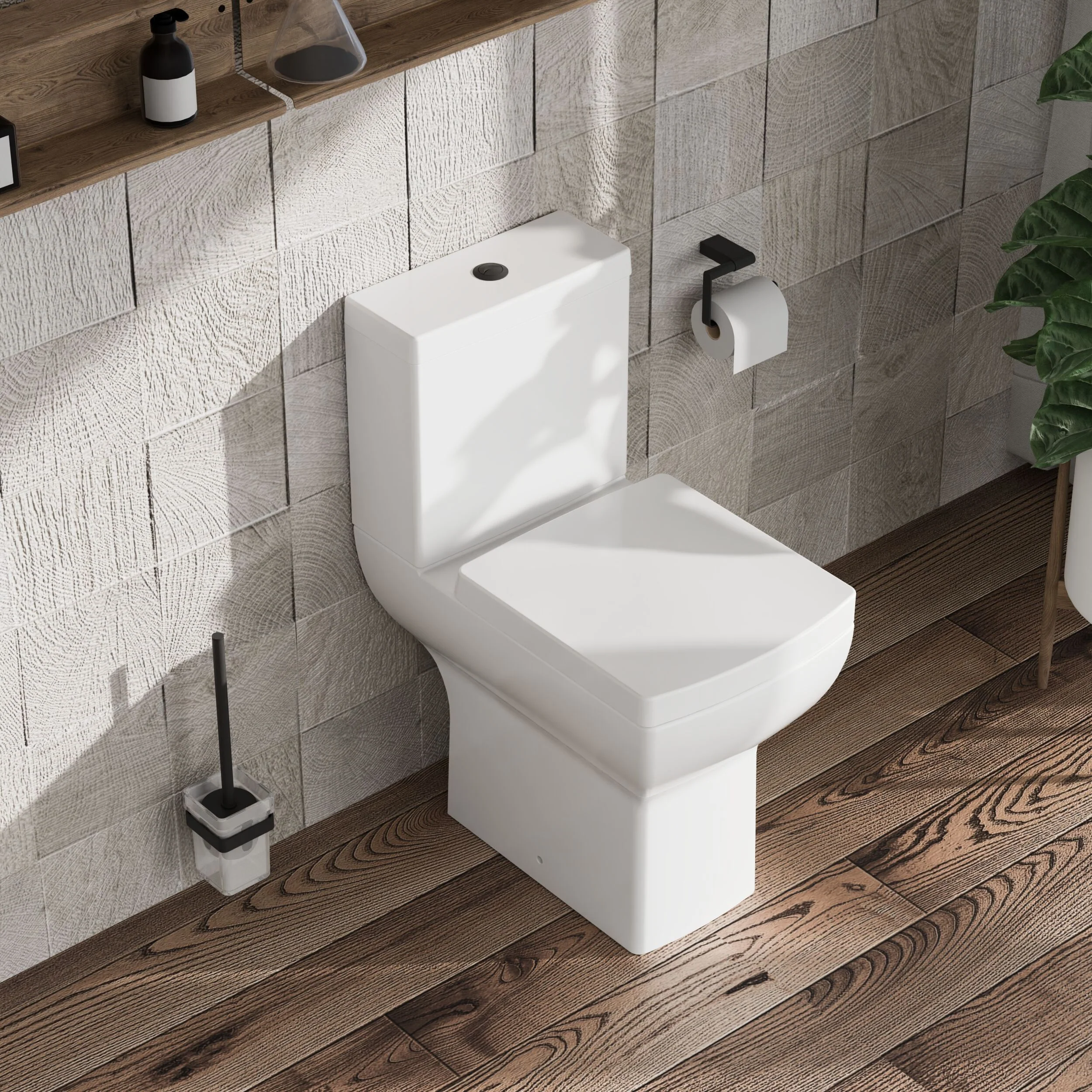 Hilderstone Modern Comfort Height Close Coupled Toilet with Soft Close Seat - Image 4
