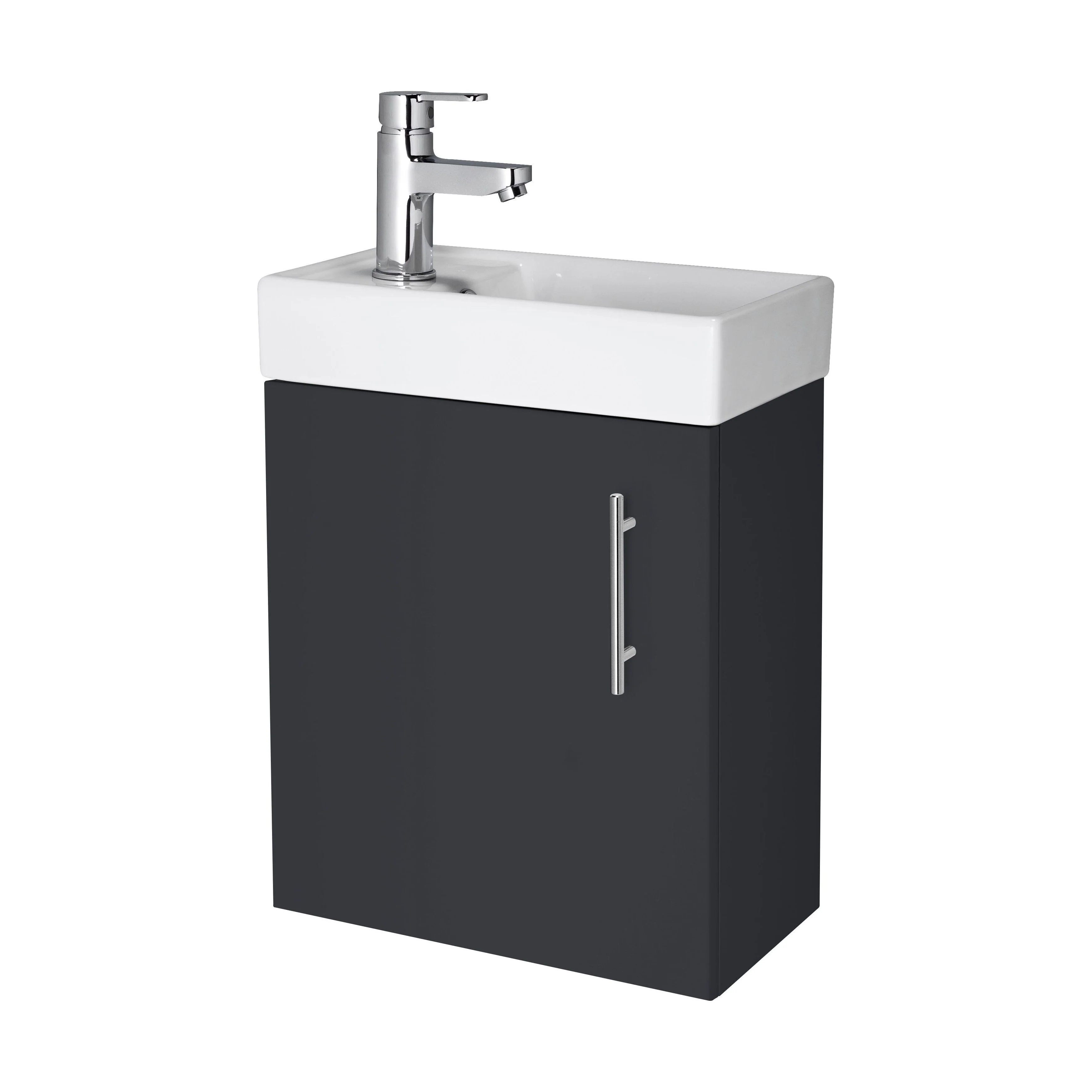 Freehay Compact Cloakroom Vanity Basin Unit, 400mm - Choice of Mount Type, Colour and Handle Finish - Image 128