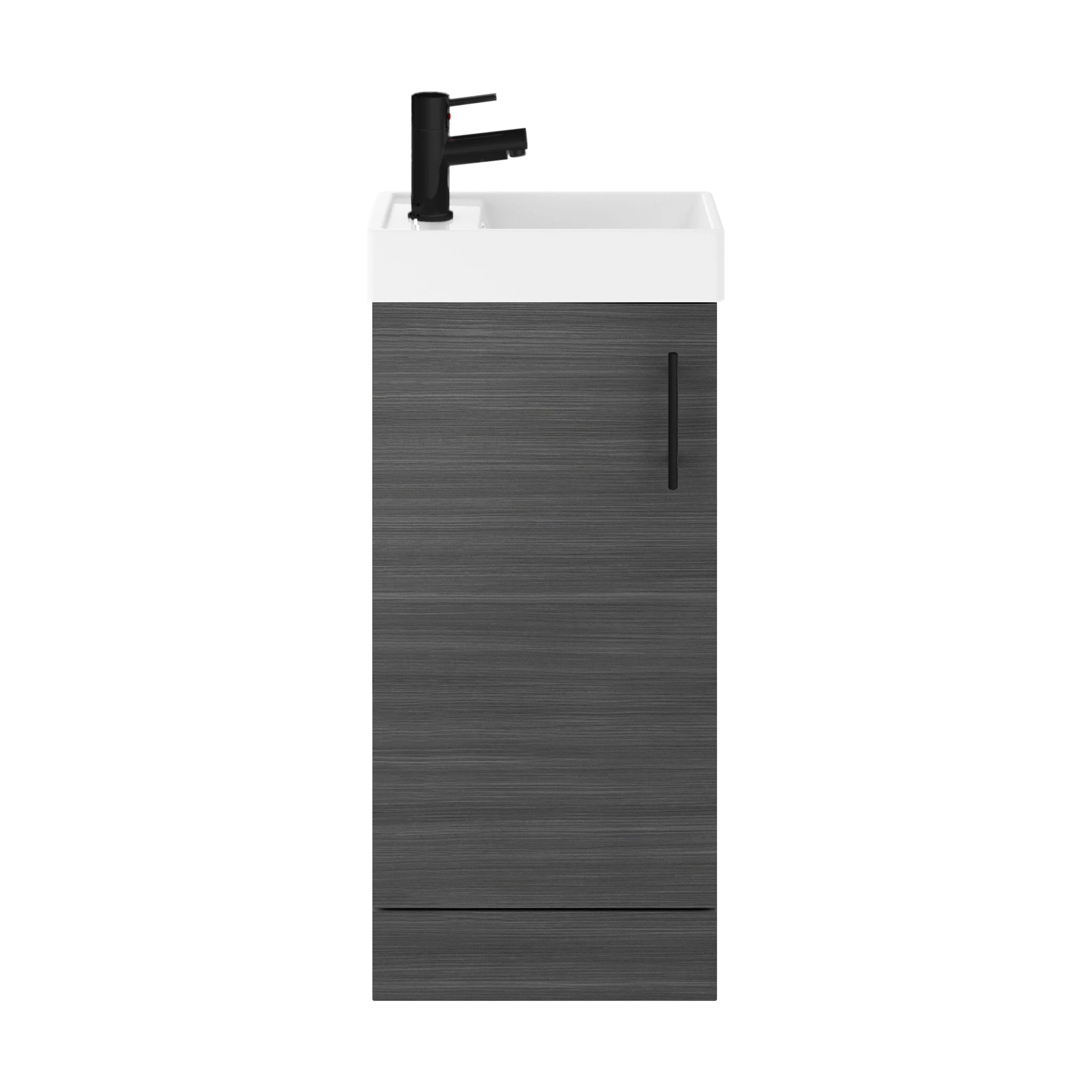 Freehay Compact Cloakroom Vanity Basin Unit, 400mm - Choice of Mount Type, Colour and Handle Finish - Image 131