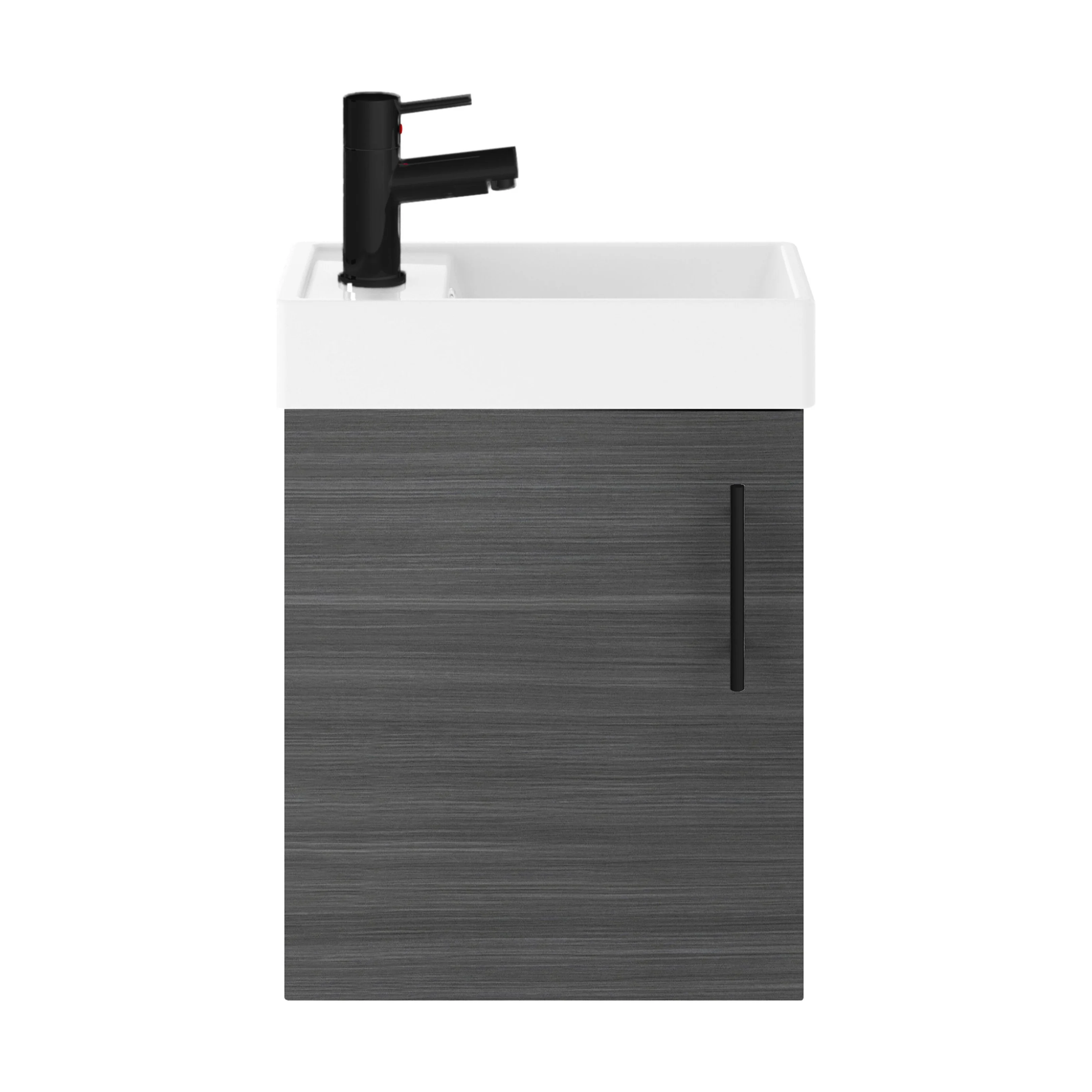 Freehay Compact Cloakroom Vanity Basin Unit, 400mm - Choice of Mount Type, Colour and Handle Finish - Image 135