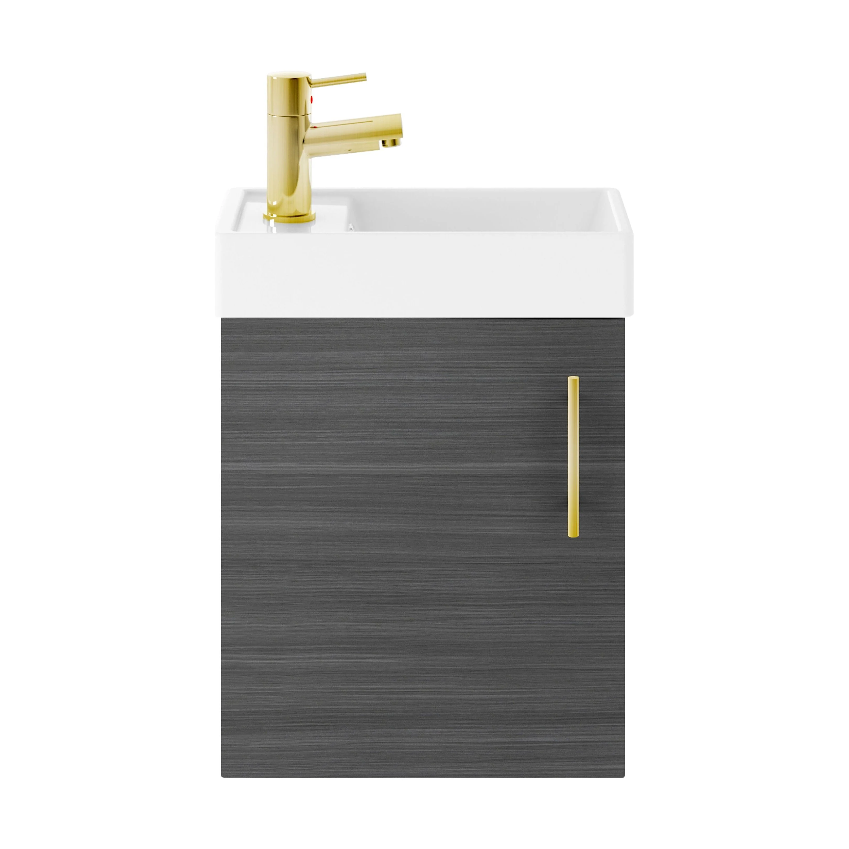 Freehay Compact Cloakroom Vanity Basin Unit, 400mm - Choice of Mount Type, Colour and Handle Finish - Image 136