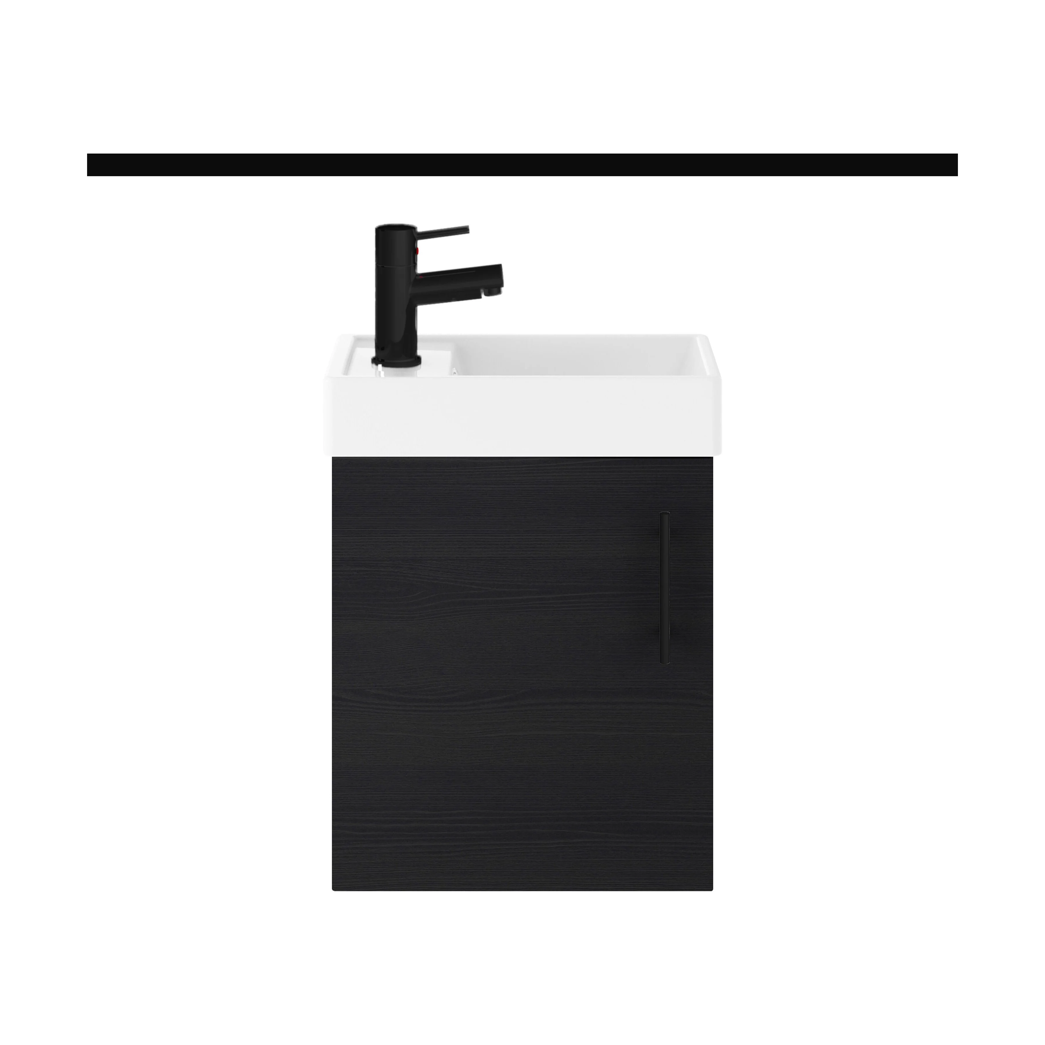 Freehay Compact Cloakroom Vanity Basin Unit, 400mm - Choice of Mount Type, Colour and Handle Finish - Image 137
