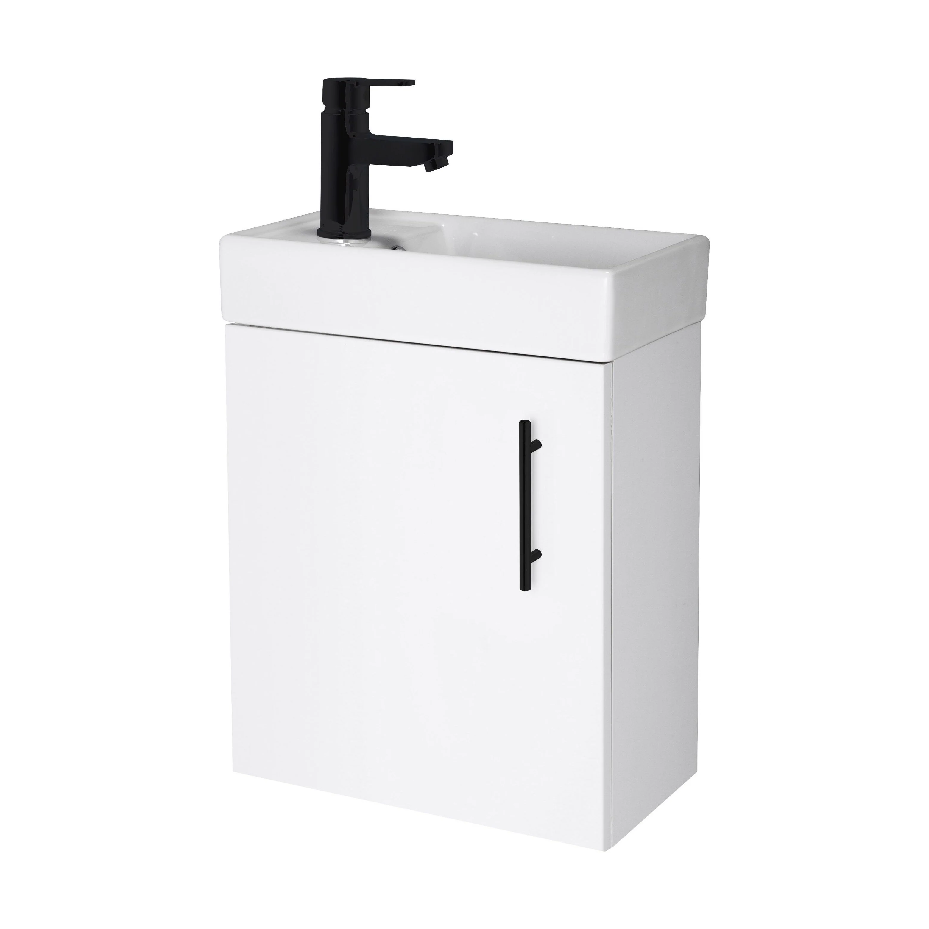 Freehay Compact Cloakroom Vanity Basin Unit, 400mm - Choice of Mount Type, Colour and Handle Finish - Image 143