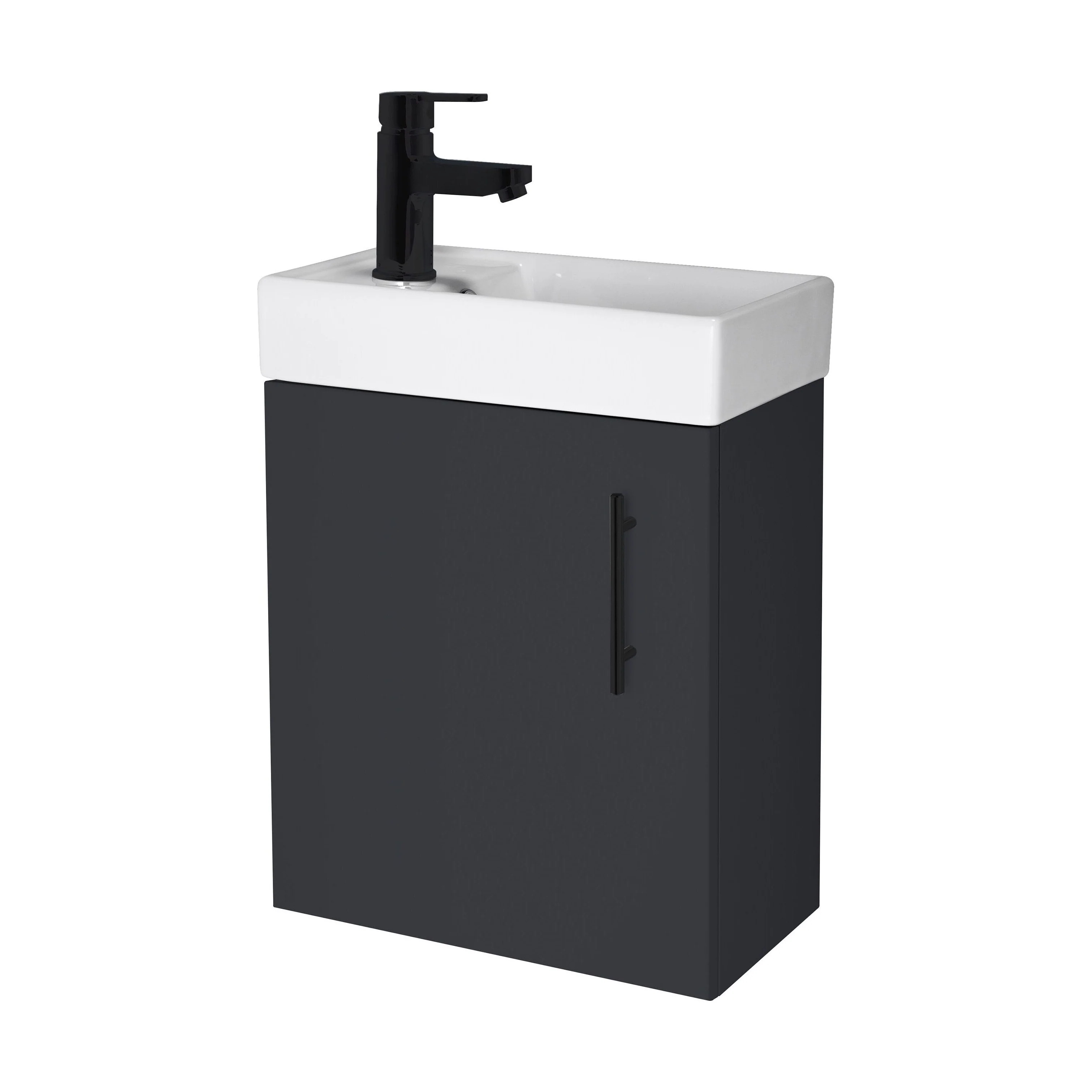 Freehay Compact Cloakroom Vanity Basin Unit, 400mm - Choice of Mount Type, Colour and Handle Finish - Image 147