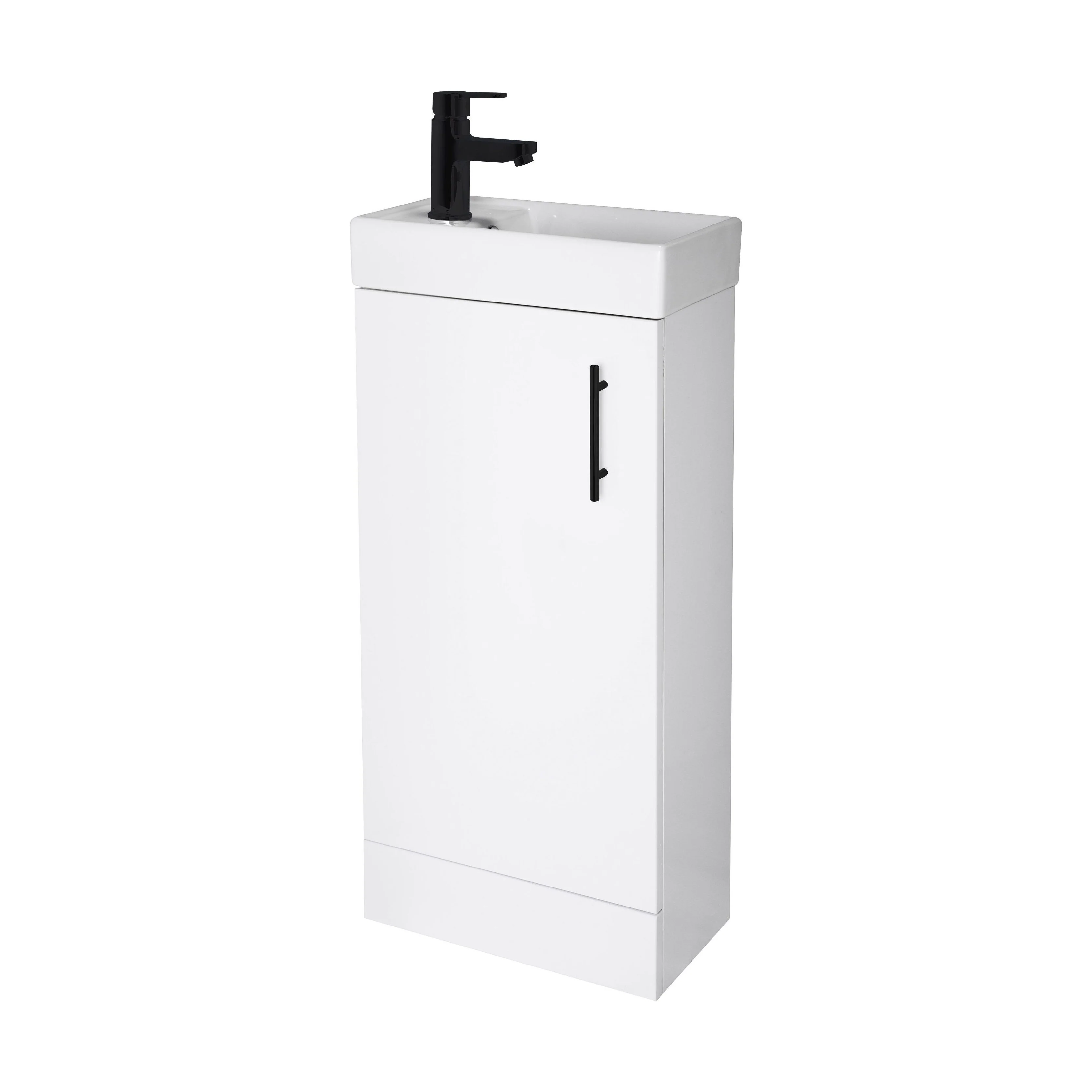 Freehay Compact Cloakroom Vanity Basin Unit, 400mm - Choice of Mount Type, Colour and Handle Finish - Image 153