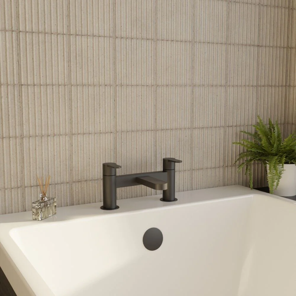 Consall Round Dual Lever Deck Mounted Bath Filler Tap - Choice of Finish - Image 15