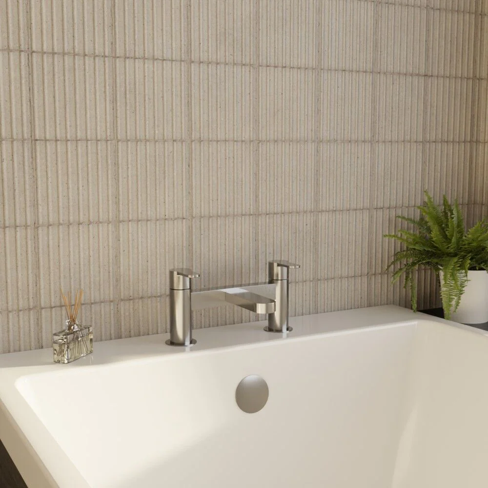 Consall Round Dual Lever Deck Mounted Bath Filler Tap - Choice of Finish - Image 16