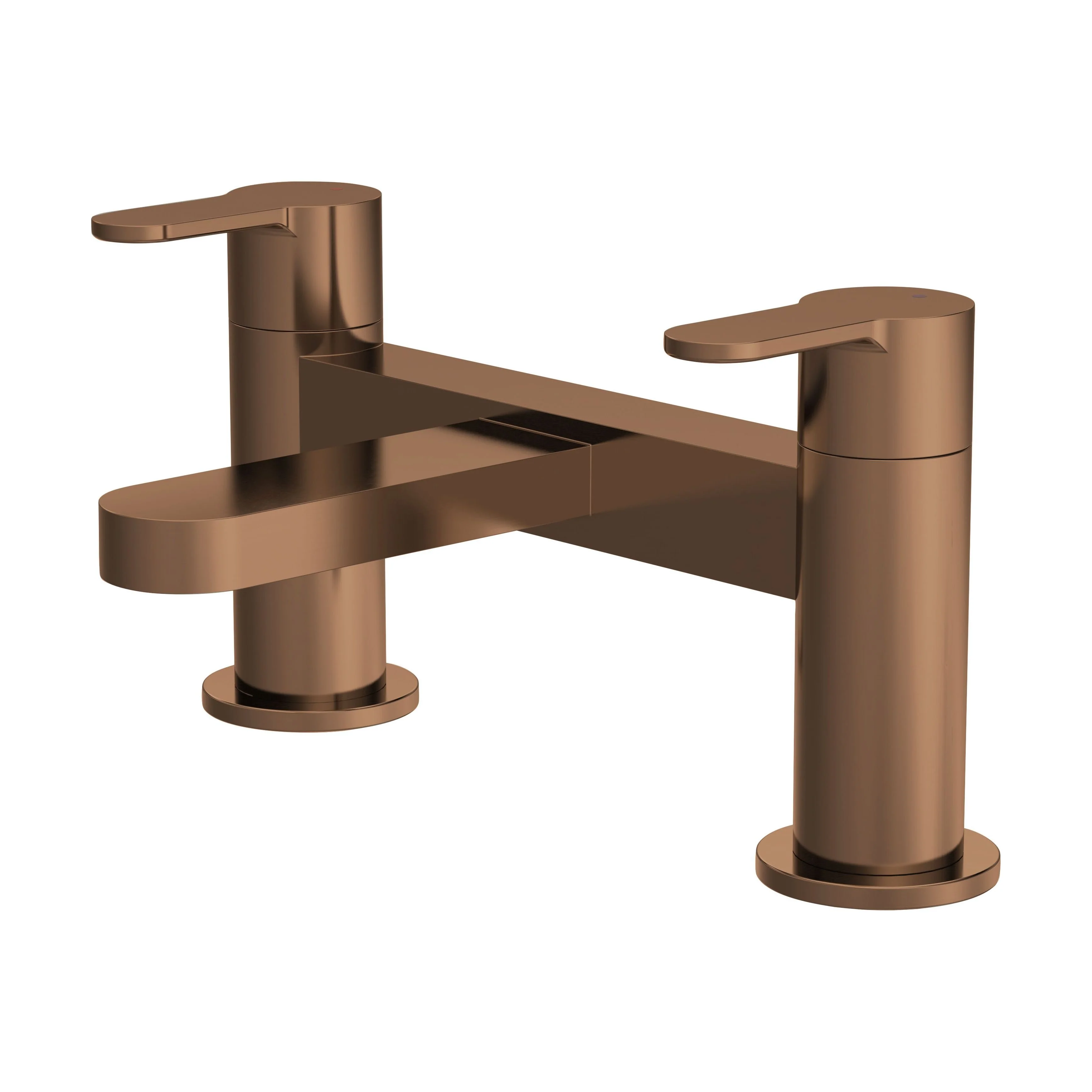Consall Round Dual Lever Deck Mounted Bath Filler Tap - Choice of Finish - Image 18