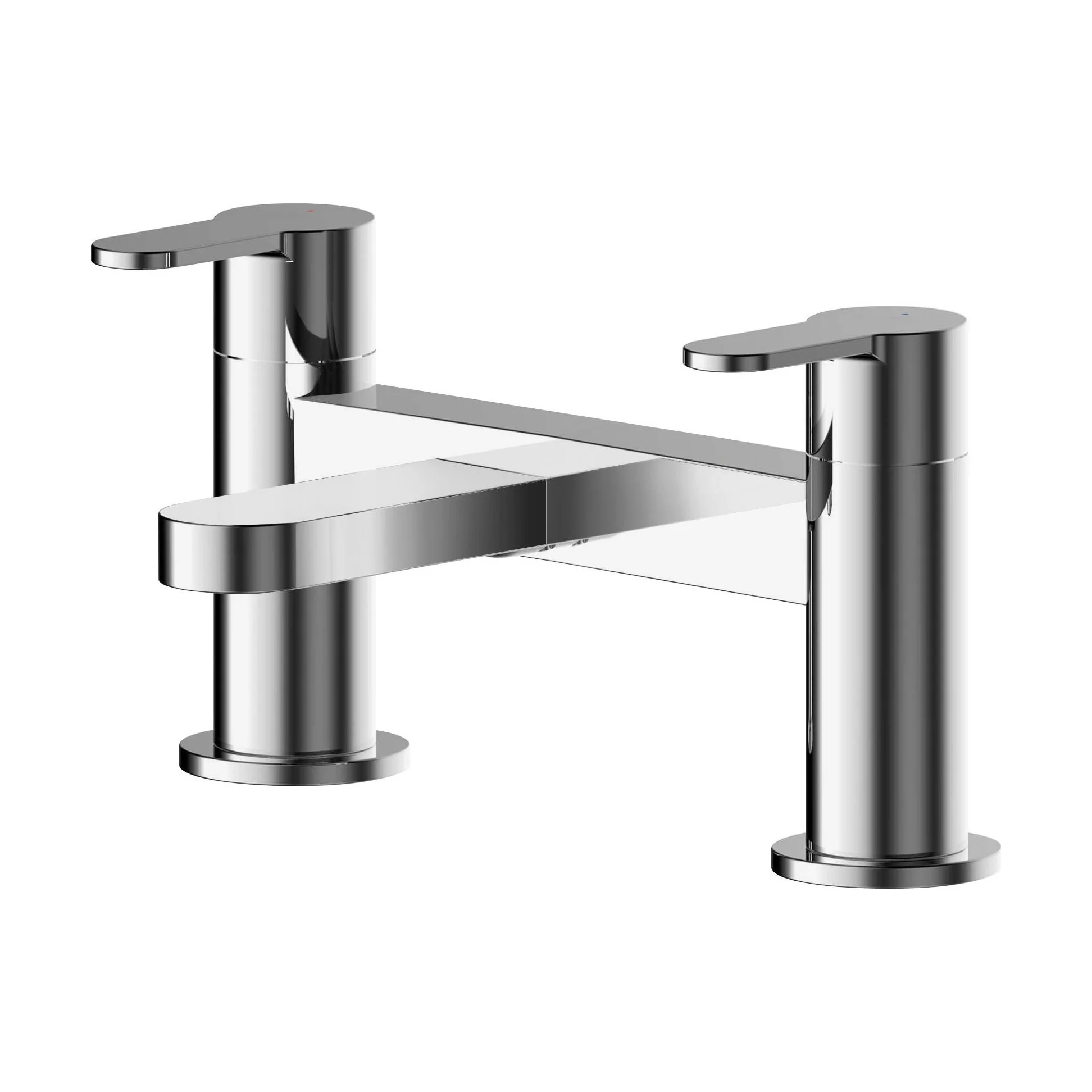 Consall Round Dual Lever Deck Mounted Bath Filler Tap - Choice of Finish - Image 19
