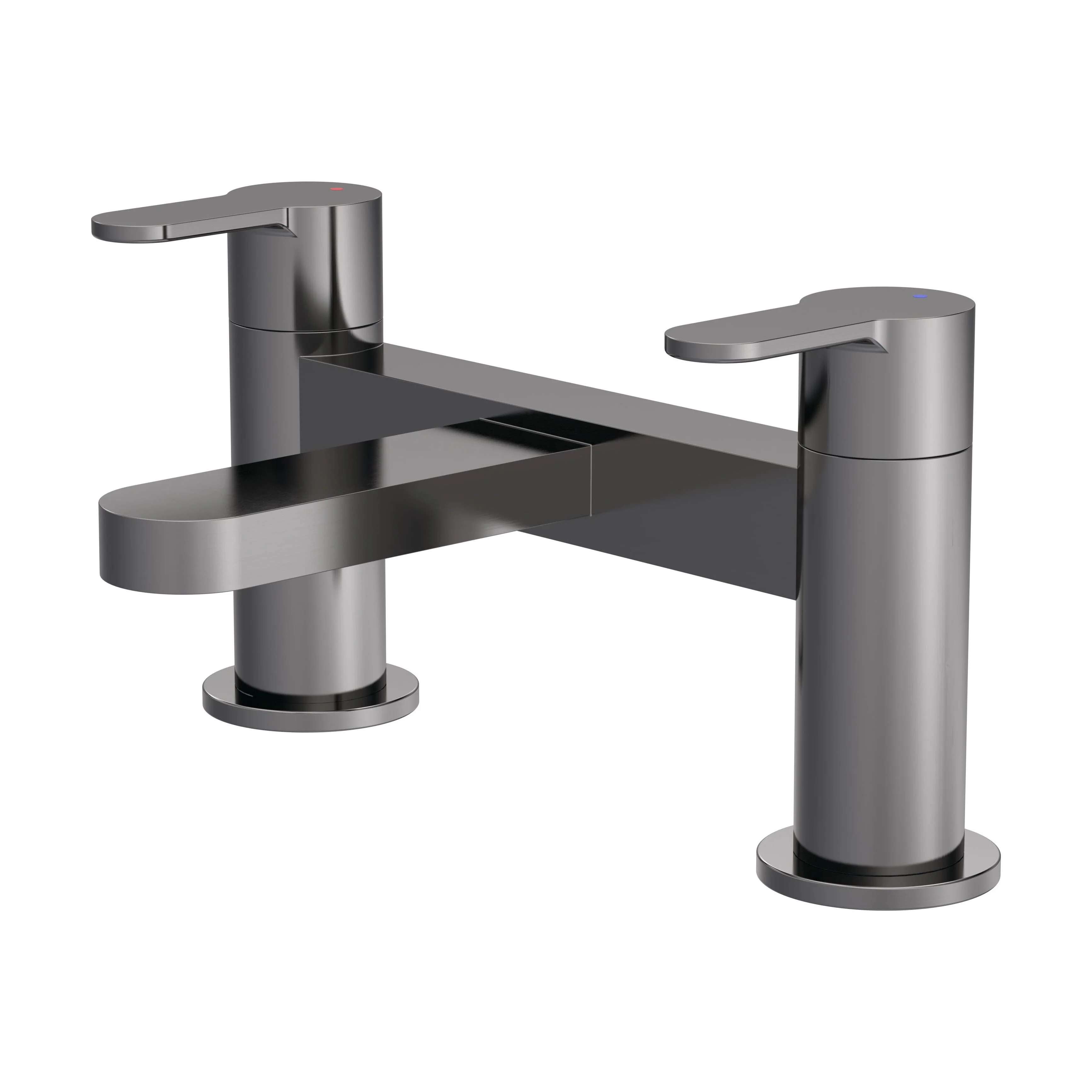 Consall Round Dual Lever Deck Mounted Bath Filler Tap - Choice of Finish - Image 21