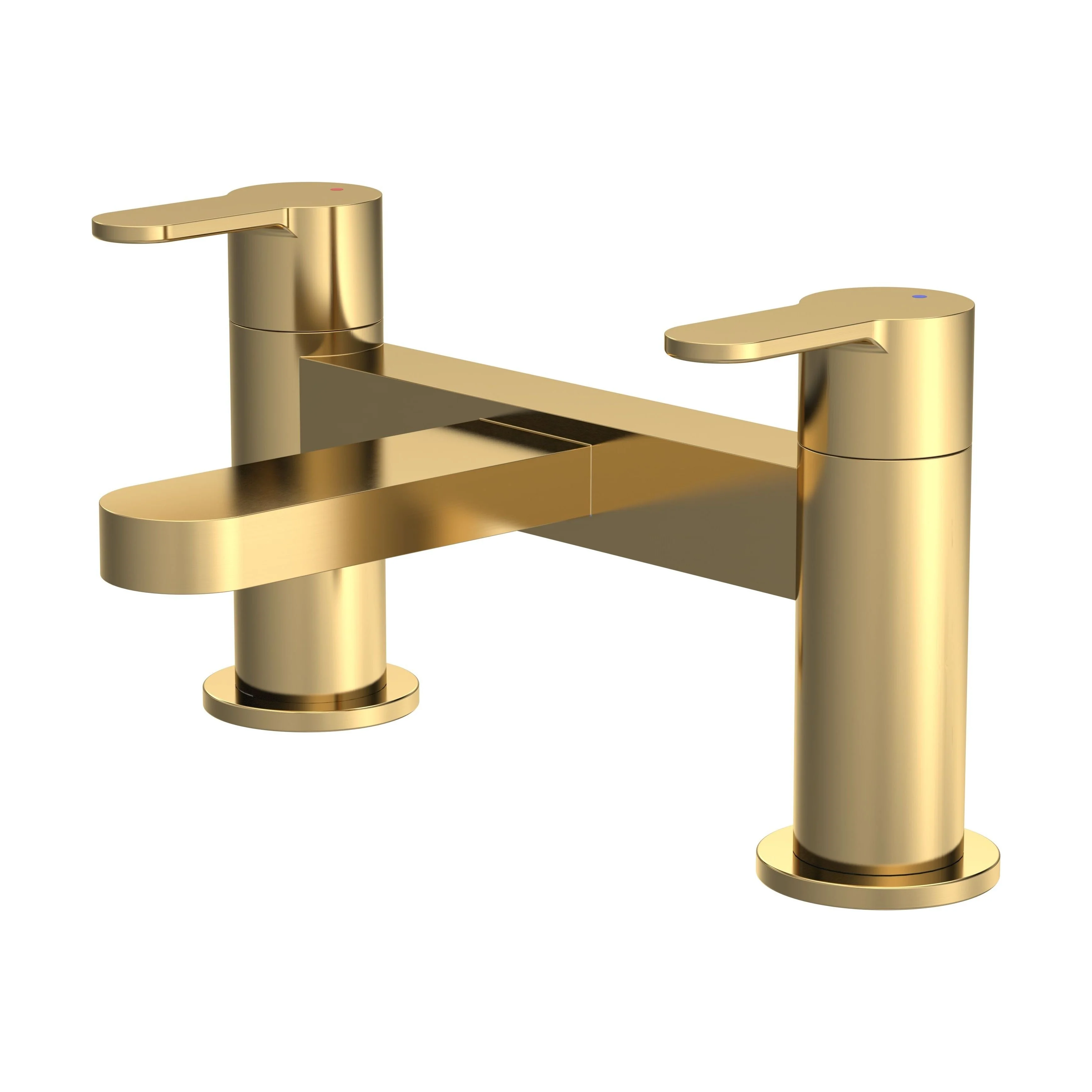 Consall Round Dual Lever Deck Mounted Bath Filler Tap - Choice of Finish - Image 22
