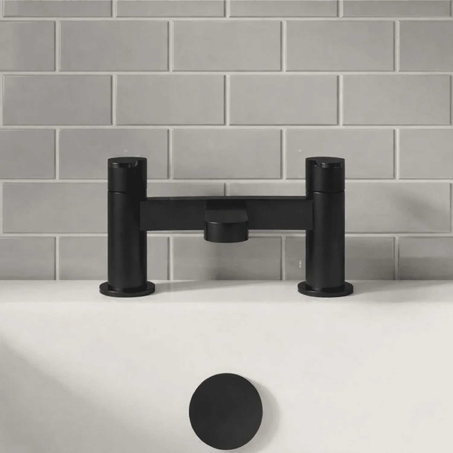Consall Round Dual Lever Deck Mounted Bath Filler Tap - Choice of Finish - Image 3