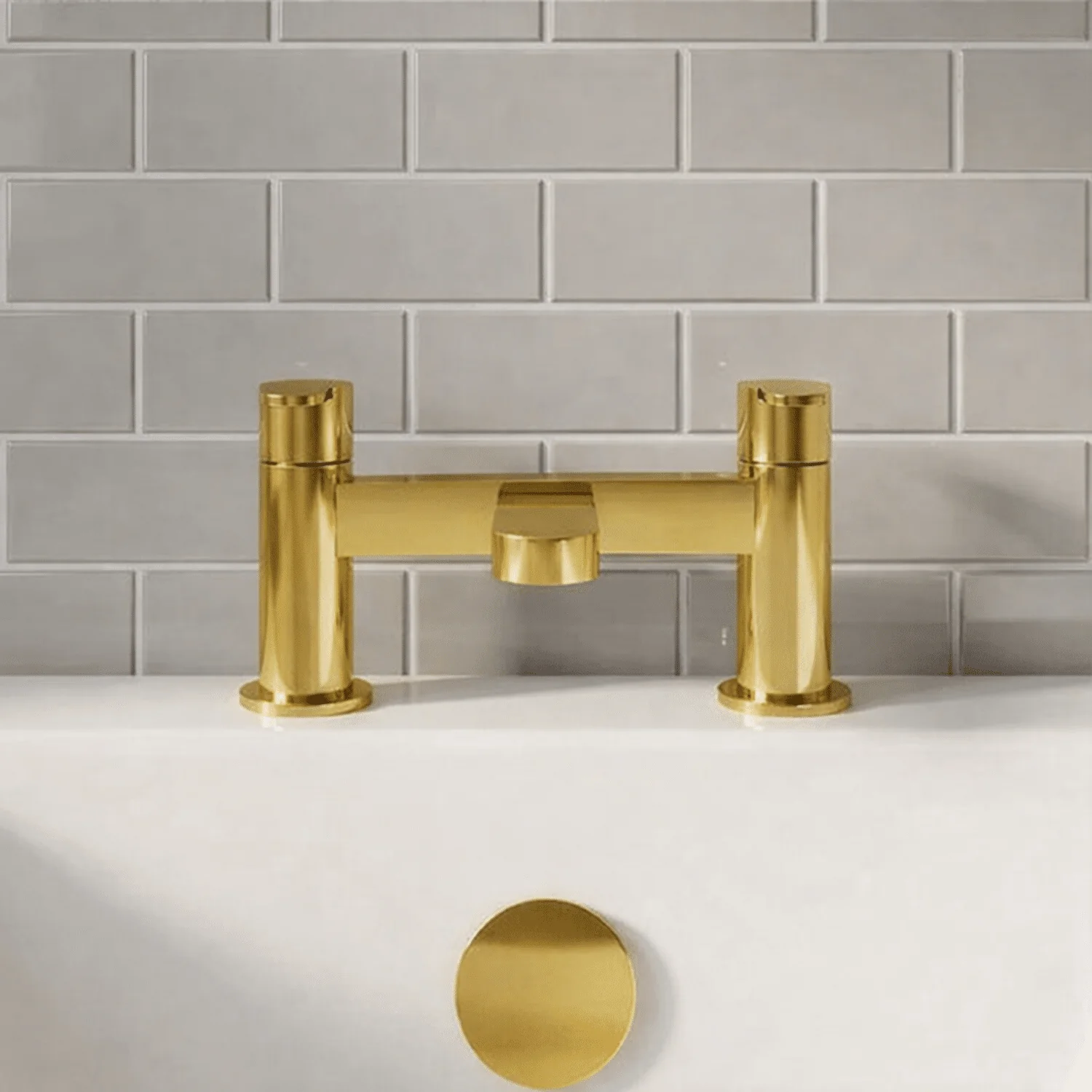 Consall Round Dual Lever Deck Mounted Bath Filler Tap - Choice of Finish - Image 5