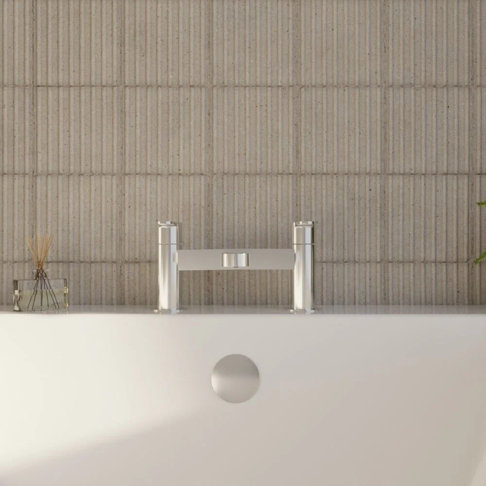 Consall Round Dual Lever Deck Mounted Bath Filler Tap - Choice of Finish - Image 6