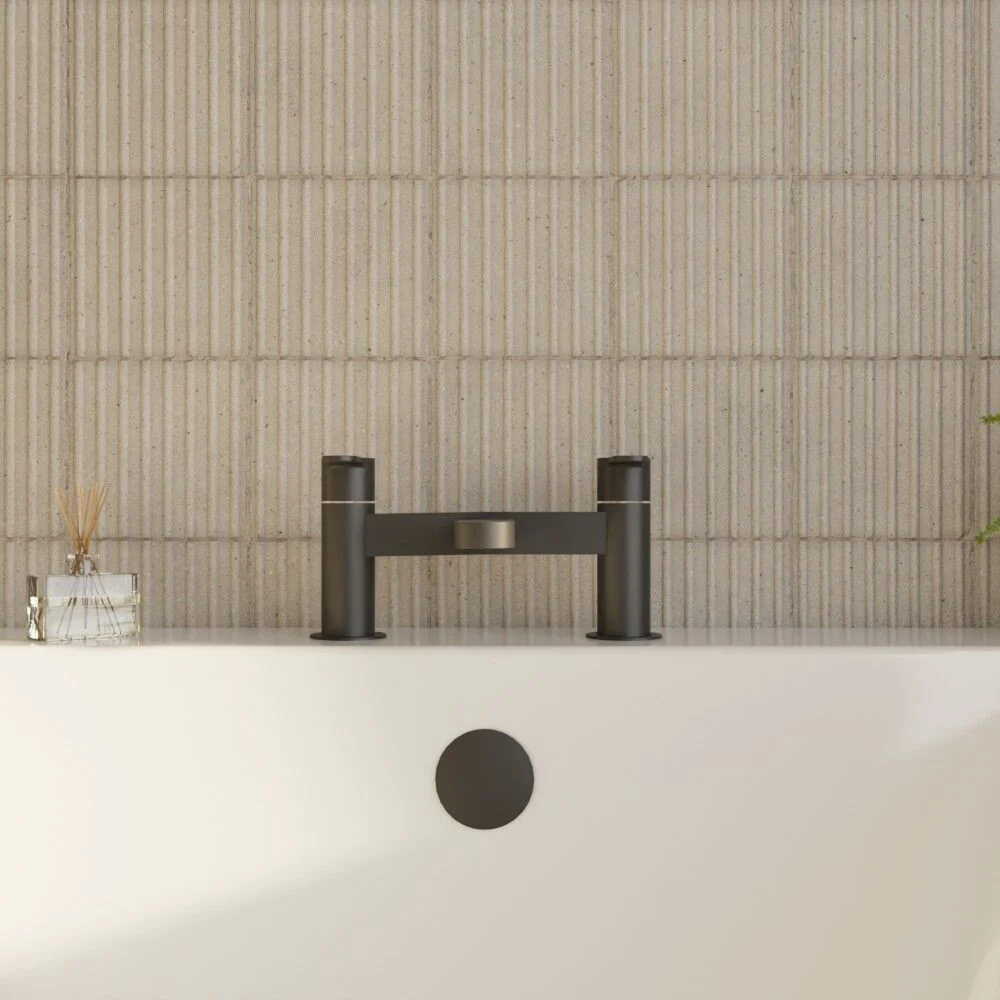 Consall Round Dual Lever Deck Mounted Bath Filler Tap - Choice of Finish - Image 7