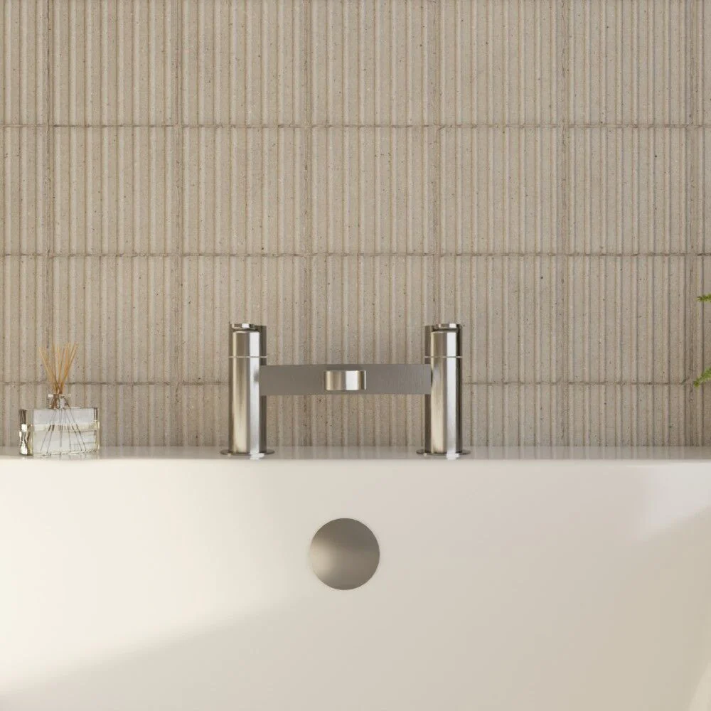Consall Round Dual Lever Deck Mounted Bath Filler Tap - Choice of Finish - Image 8