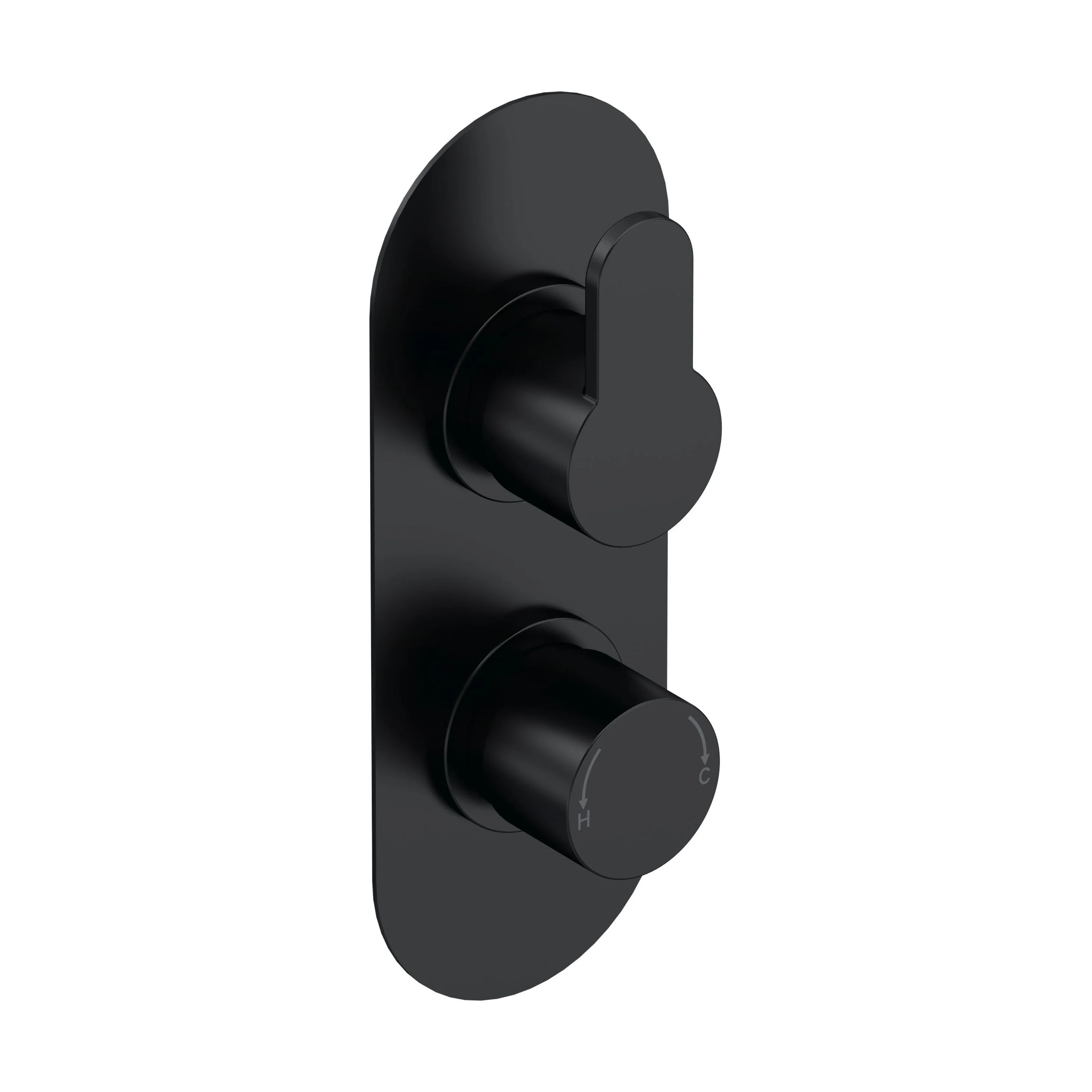 Consall Round Thermostatic One Outlet Shower Valve, Choice of Finish