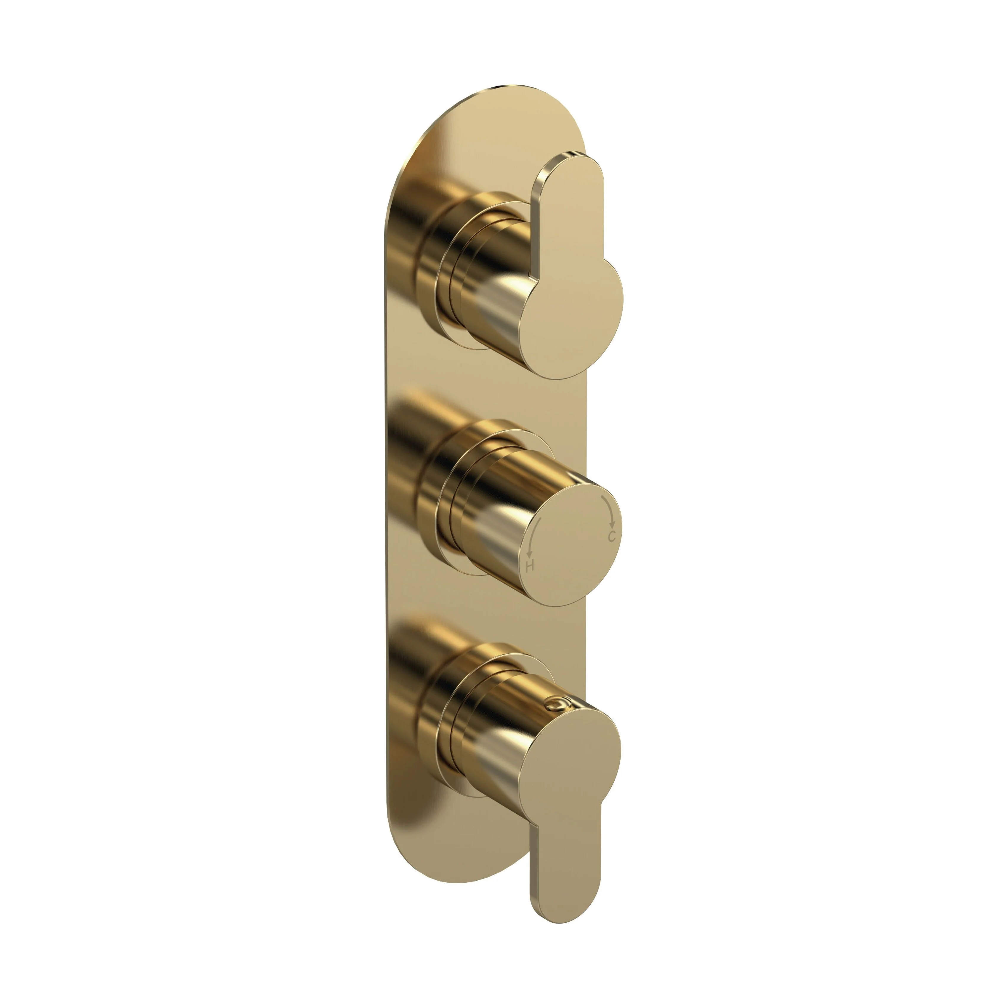 Consall Contemporary Round Thermostatic Two Outlet Shower Valve - Choice of Finish - Image 3