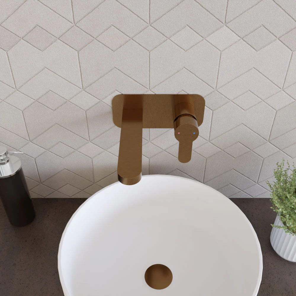 Consall Round Wall Mounted Basin Tap - Choice of Finish - Image 11