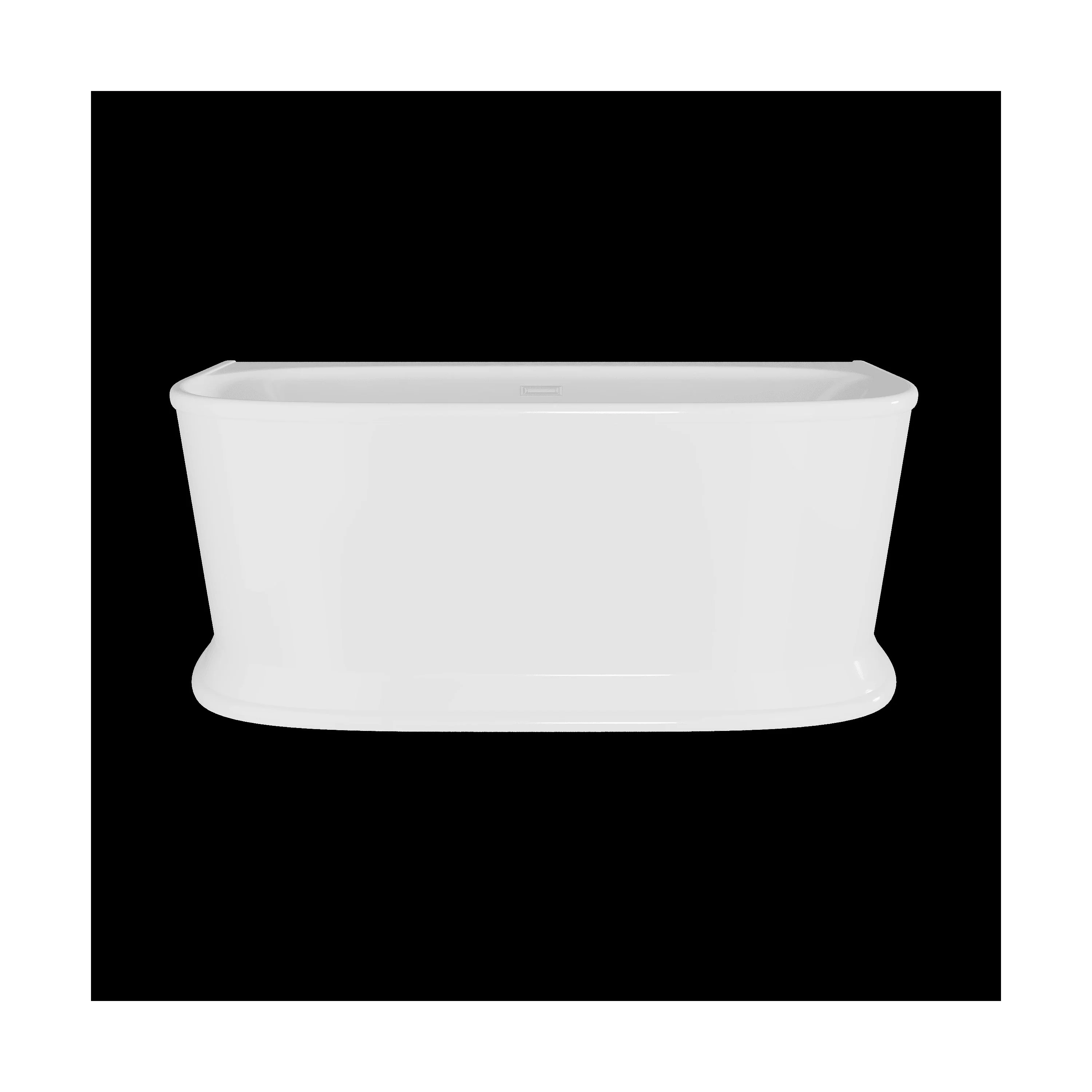 Contemporary Back To Wall Freestanding Bath, Modern Double Ended Design - Choice of Size - Image 6