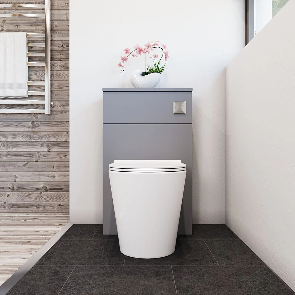 Bramshall 500mm Floor-Standing Contemporary Compact WC Toilet Unit - Image 10