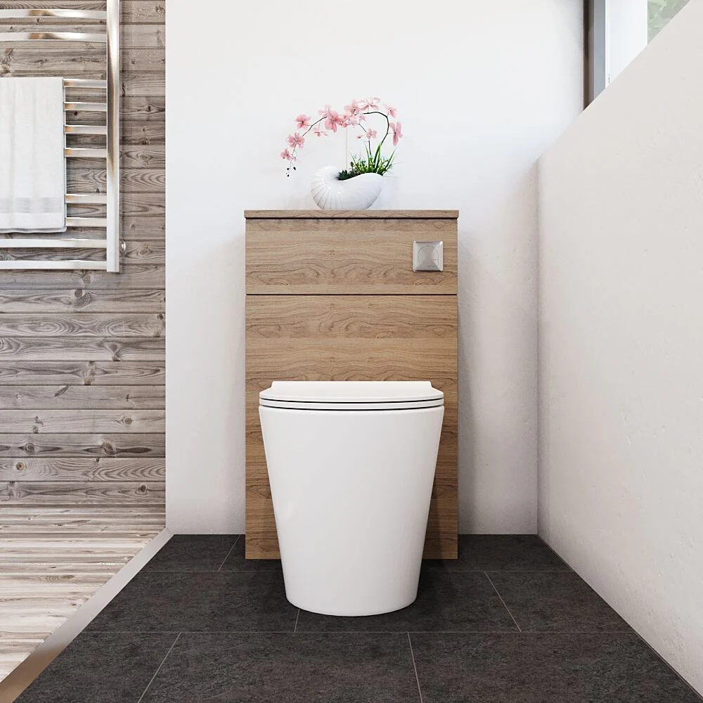Bramshall 500mm Floor-Standing Contemporary Compact WC Toilet Unit - Image 12