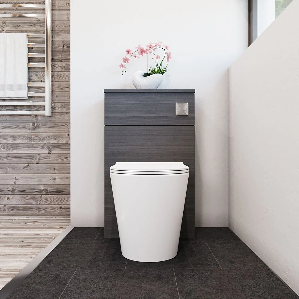 Bramshall 500mm Floor-Standing Contemporary Compact WC Toilet Unit - Image 13