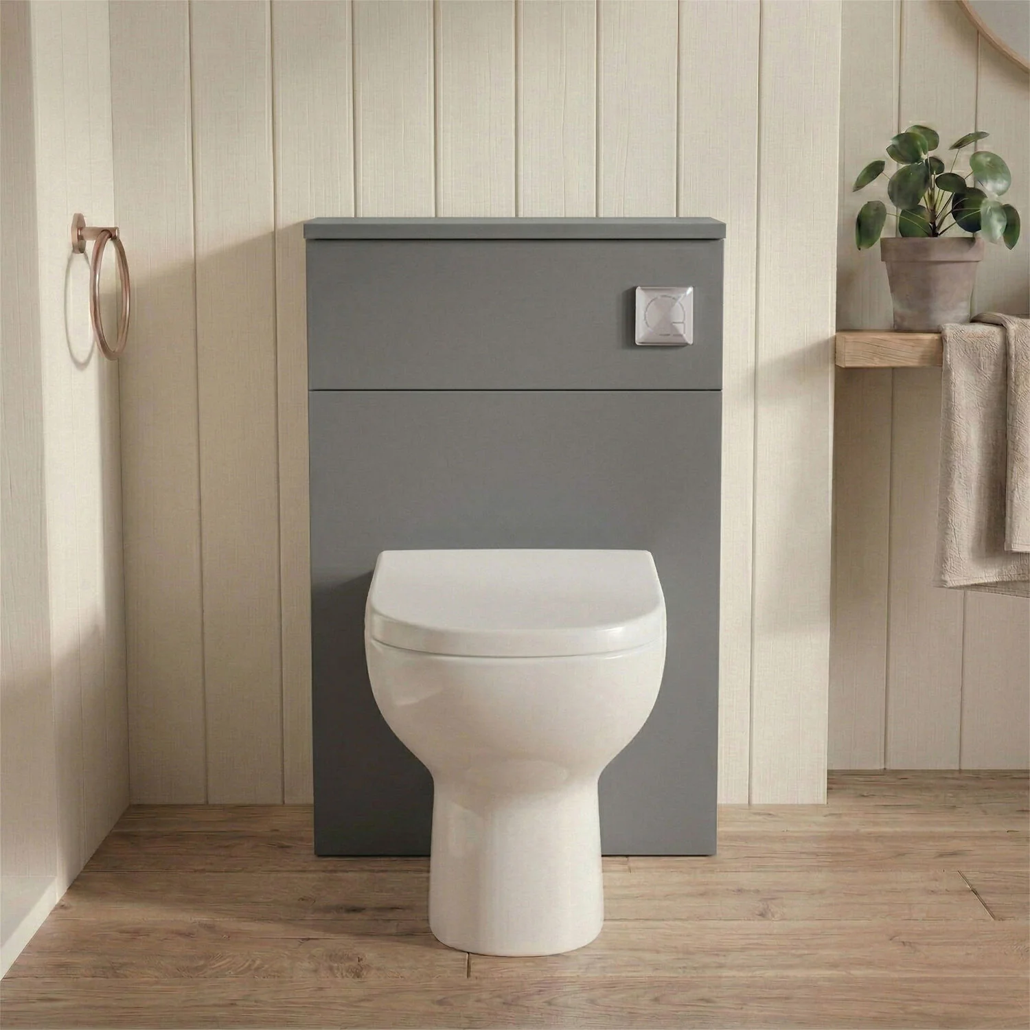 Bramshall 500mm Floor-Standing Contemporary Compact WC Toilet Unit - Image 2