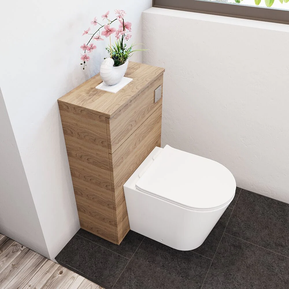 Bramshall 500mm Floor-Standing Contemporary Compact WC Toilet Unit - Image 20