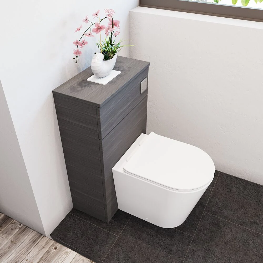 Bramshall 500mm Floor-Standing Contemporary Compact WC Toilet Unit - Image 21