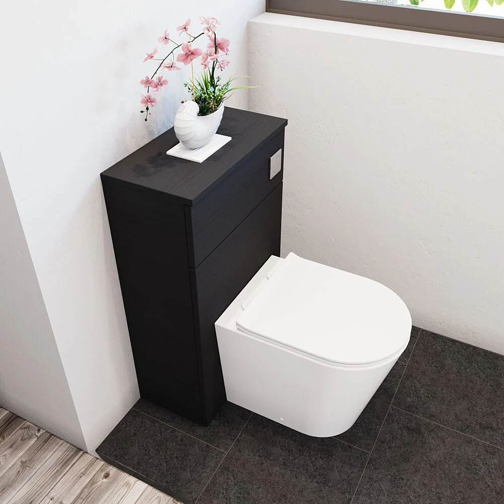 Bramshall 500mm Floor-Standing Contemporary Compact WC Toilet Unit - Image 22