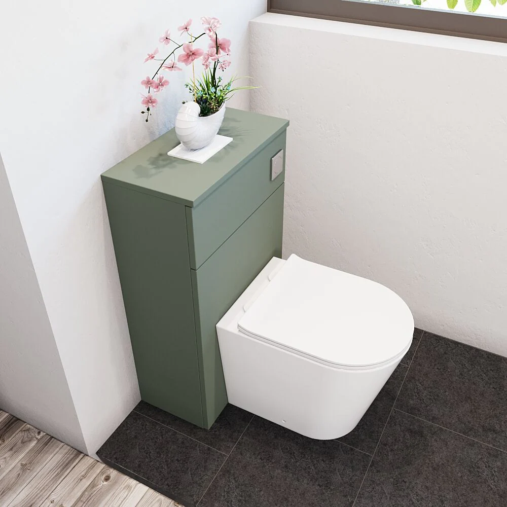 Bramshall 500mm Floor-Standing Contemporary Compact WC Toilet Unit - Image 23