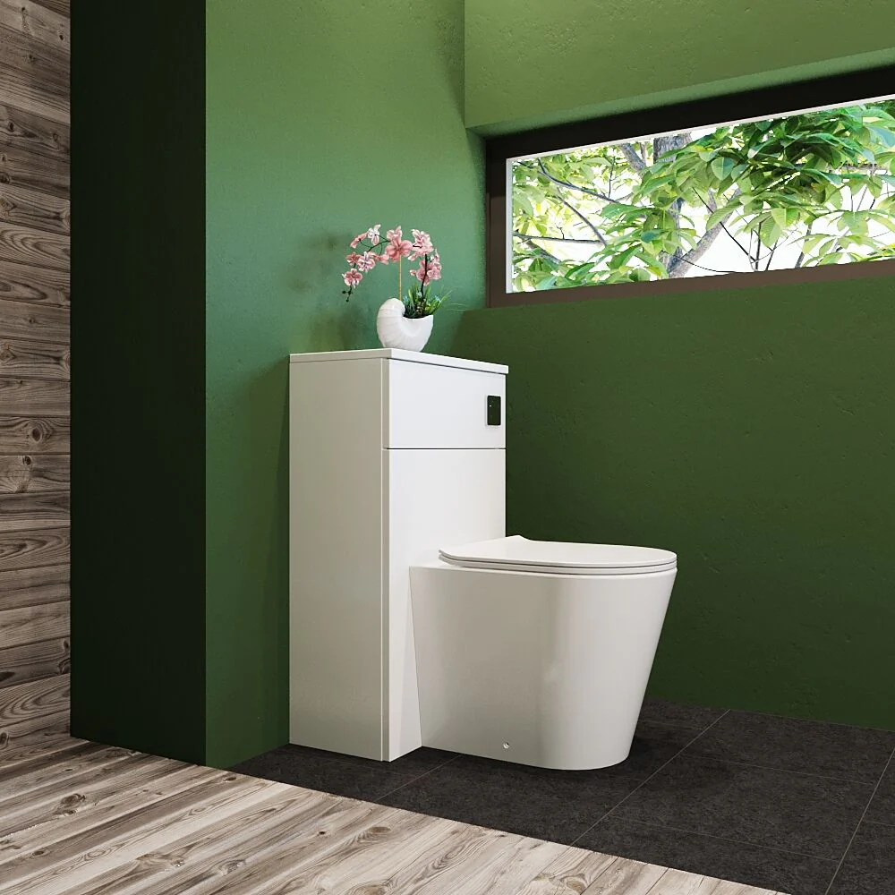 Bramshall 500mm Floor-Standing Contemporary Compact WC Toilet Unit - Image 24