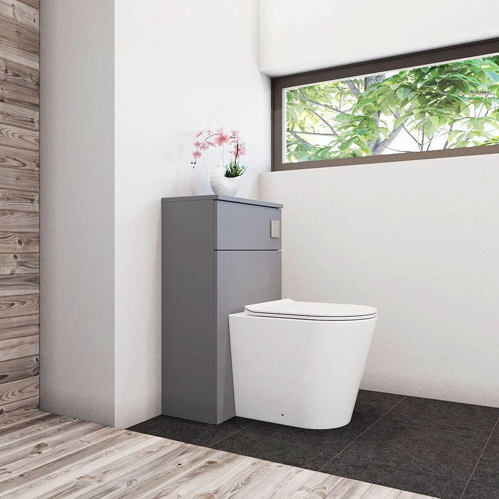 Bramshall 500mm Floor-Standing Contemporary Compact WC Toilet Unit - Image 26