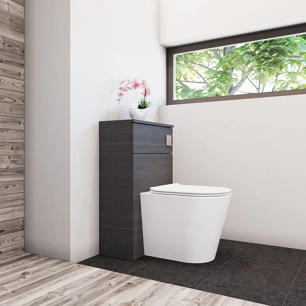 Bramshall 500mm Floor-Standing Contemporary Compact WC Toilet Unit - Image 29