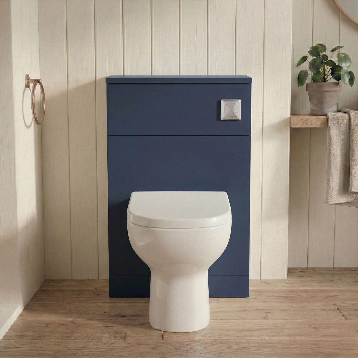 Bramshall 500mm Floor-Standing Contemporary Compact WC Toilet Unit - Image 3