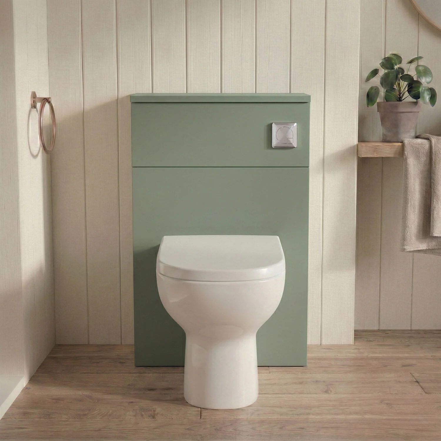 Bramshall 500mm Floor-Standing Contemporary Compact WC Toilet Unit - Image 7