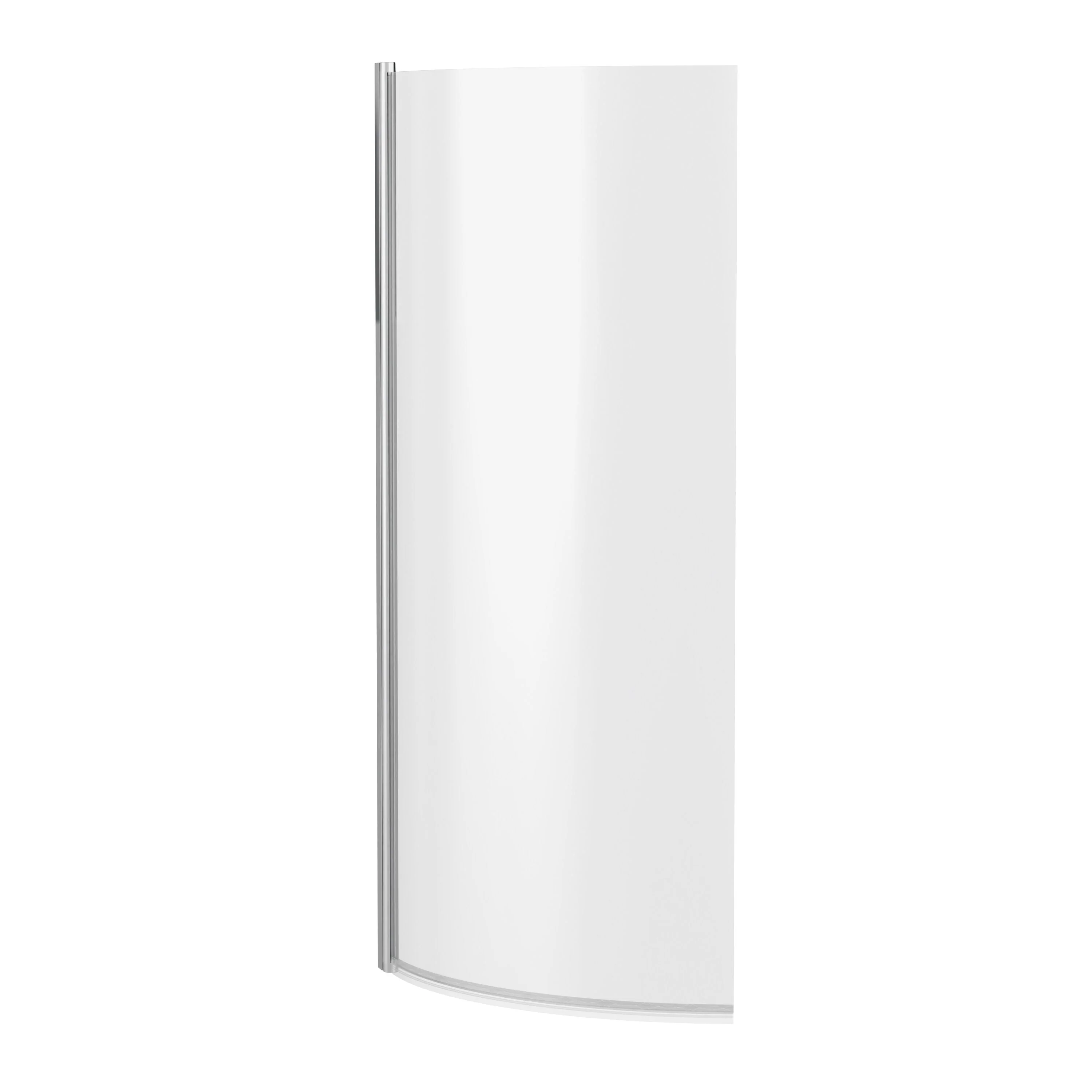 Contemporary Curved 6mm Toughened Safety Glass Reversible P-Bath Bath Shower Screen