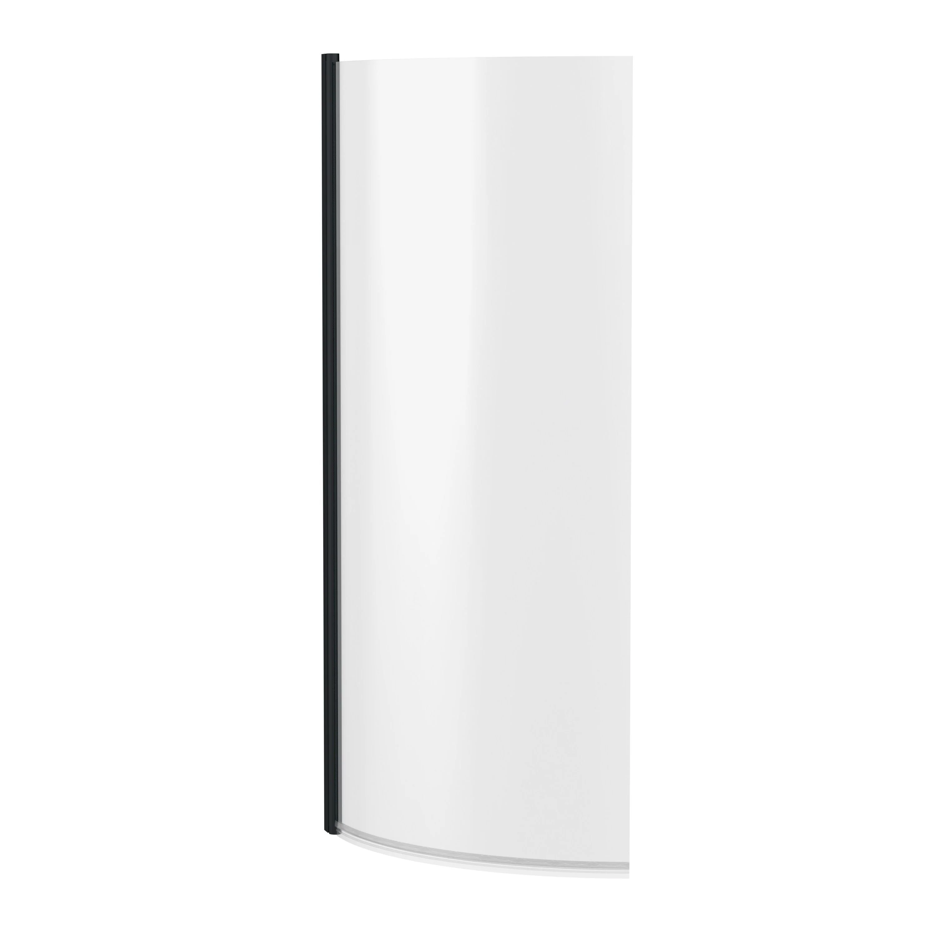 Contemporary Curved 6mm Toughened Safety Glass Reversible P-Bath Bath Shower Screen - Image 4