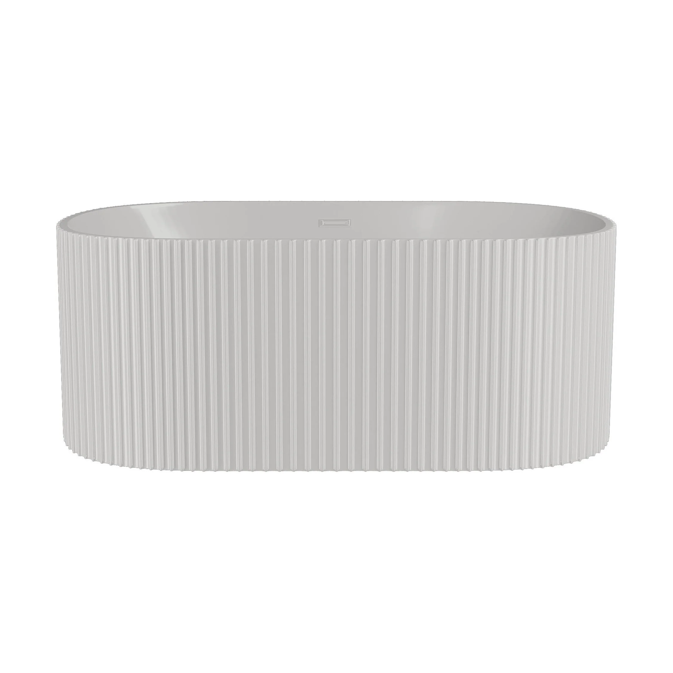 Contemporary Curved Freestanding Bath, Modern Ribbed Design - Choice of Size - Image 9