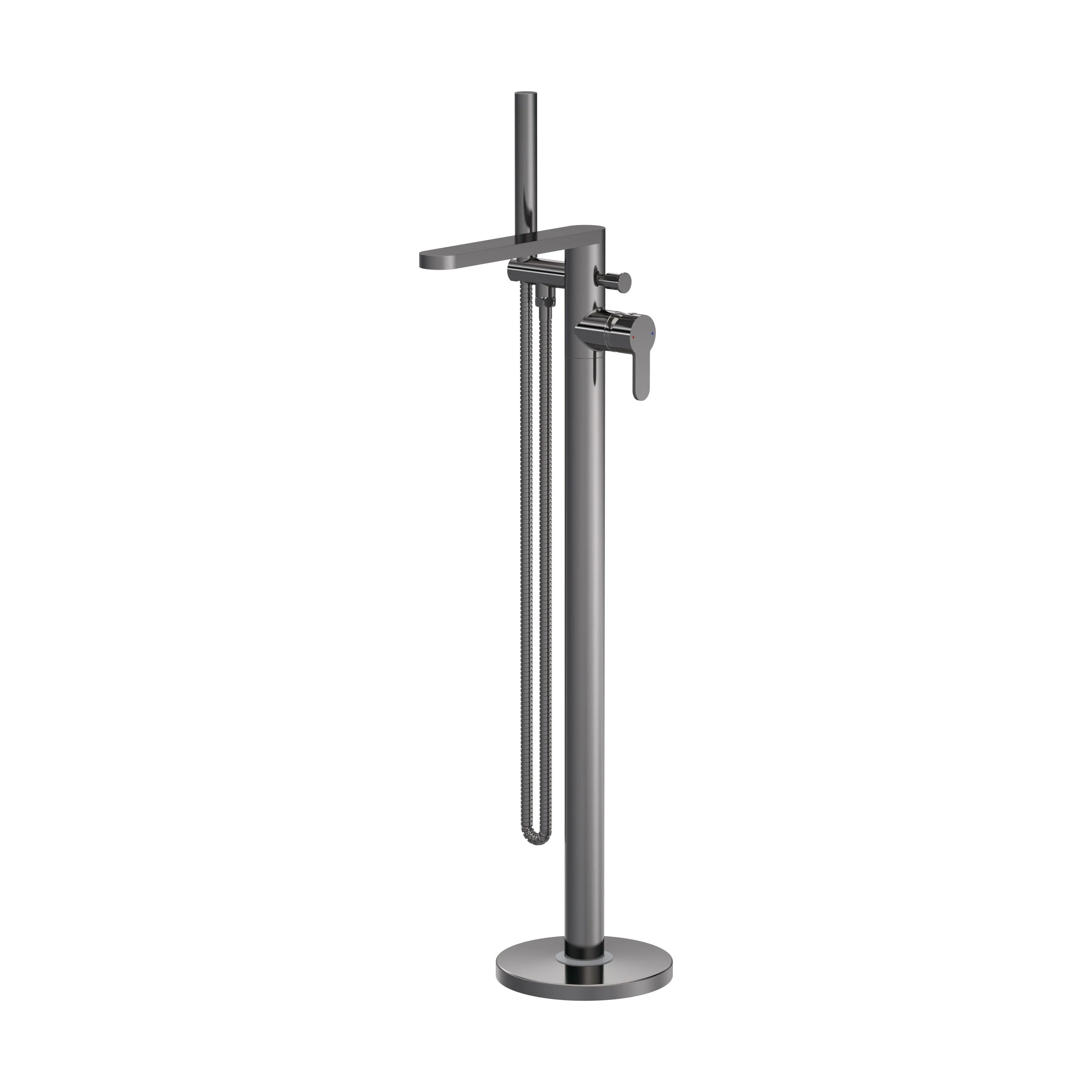 Consall Freestanding Round Bath Shower Mixer Tap with Kit - Choice of Colour - Image 4
