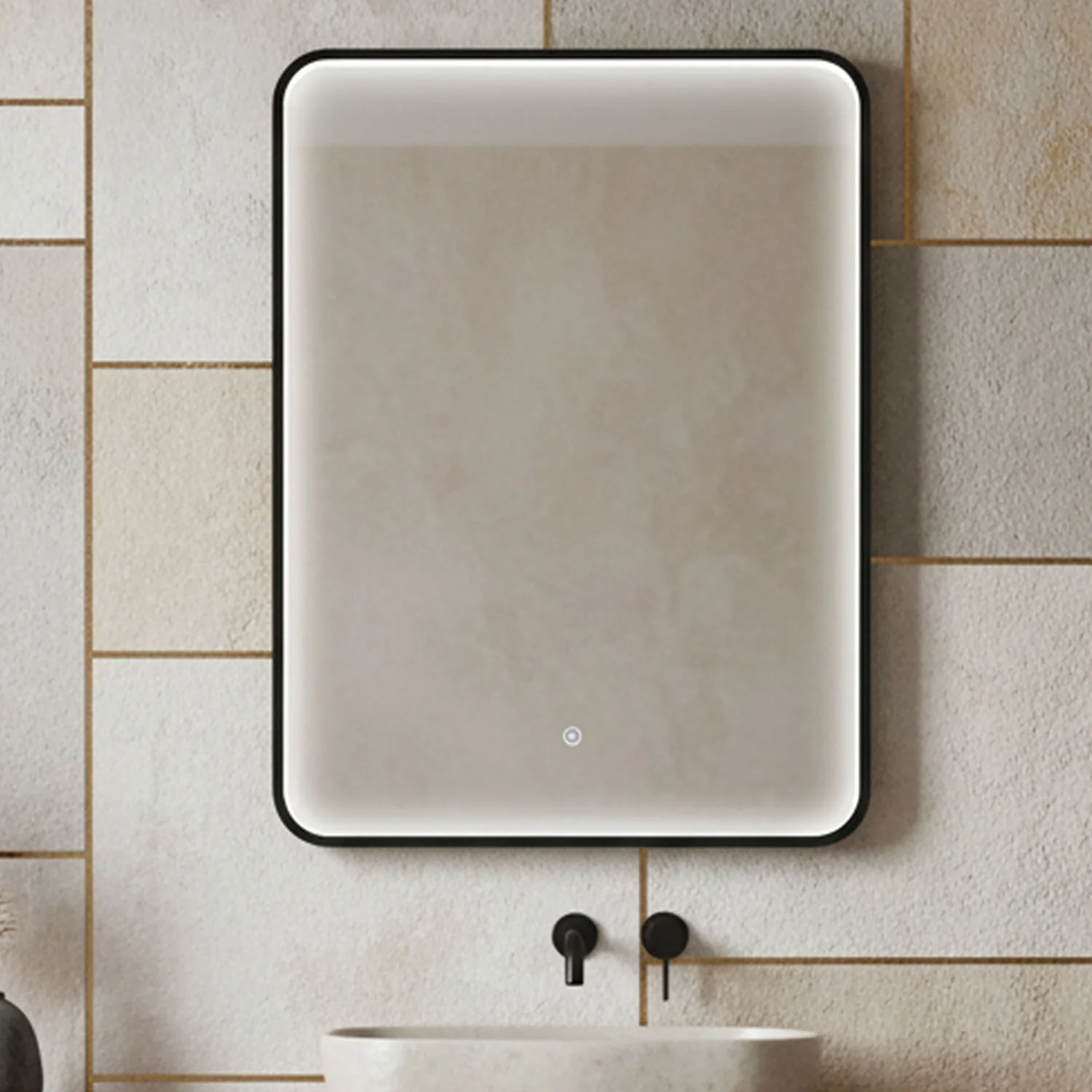 Quixhill Contemporary Inset Framed LED Touch Sensor Mirror with De-mister Pad, 700 x 500mm - Choice of Colour - Image 3