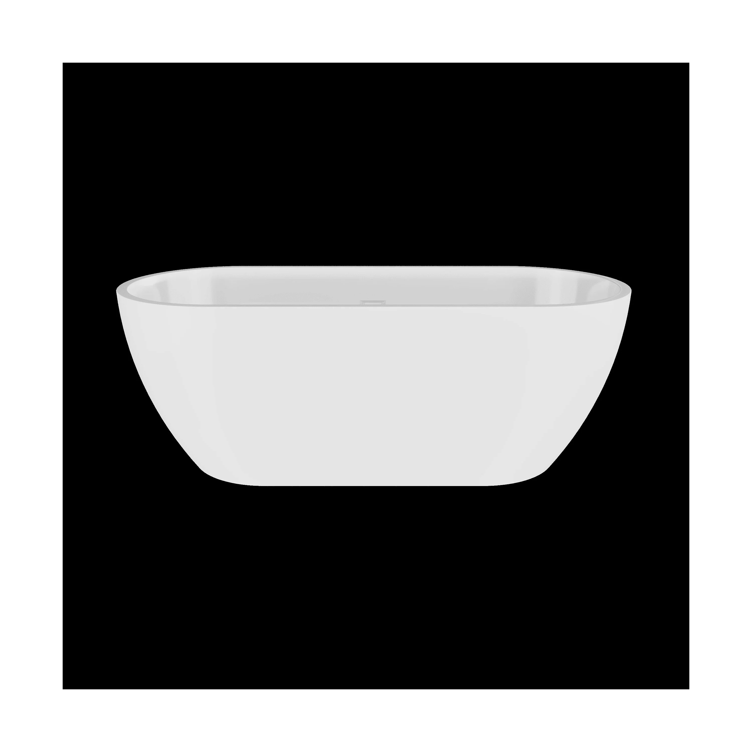 Contemporary Oval Freestanding Bath with Waste, Double Ended - Choice of Size - Image 15