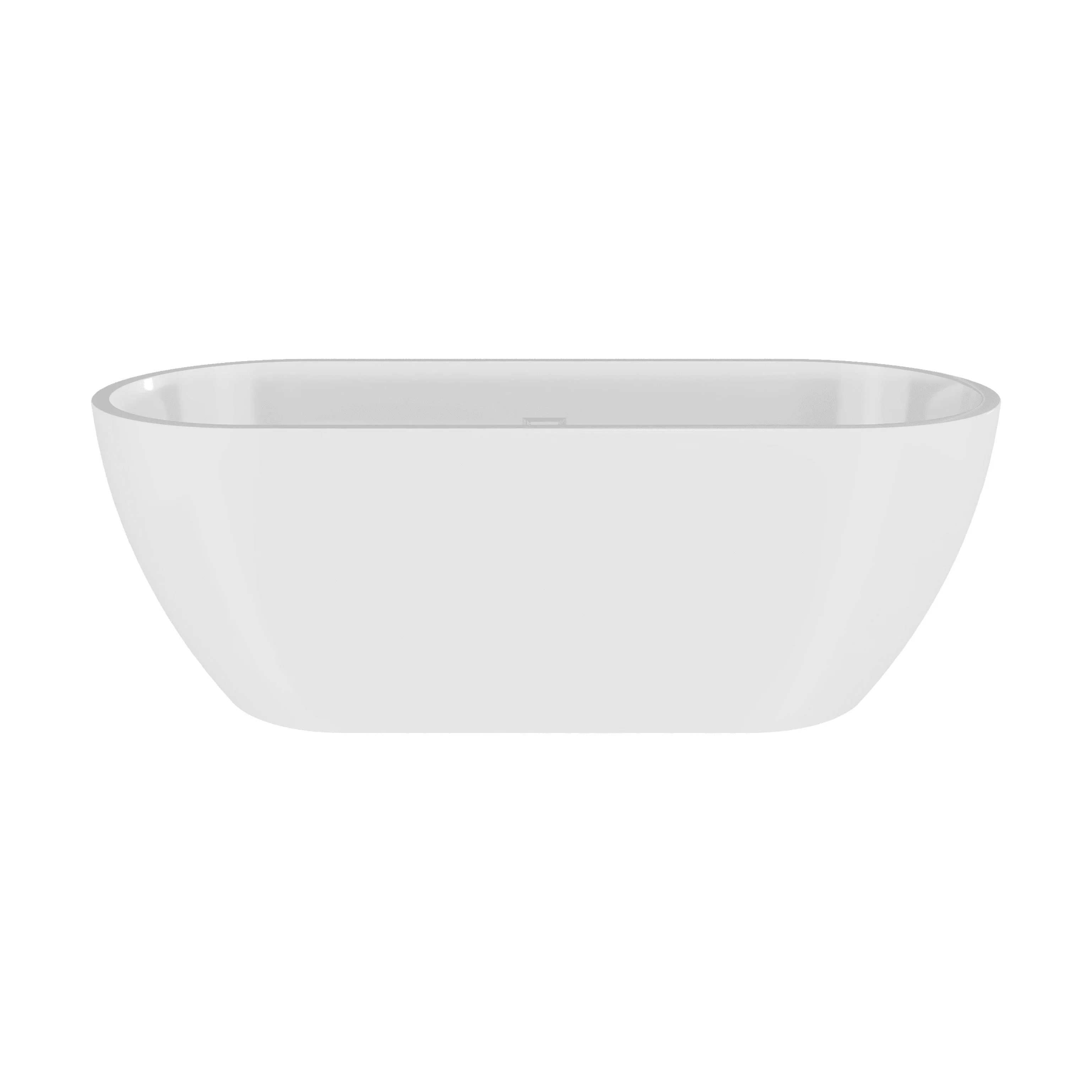 Contemporary Oval Freestanding Bath with Waste, Double Ended - Choice of Size - Image 16