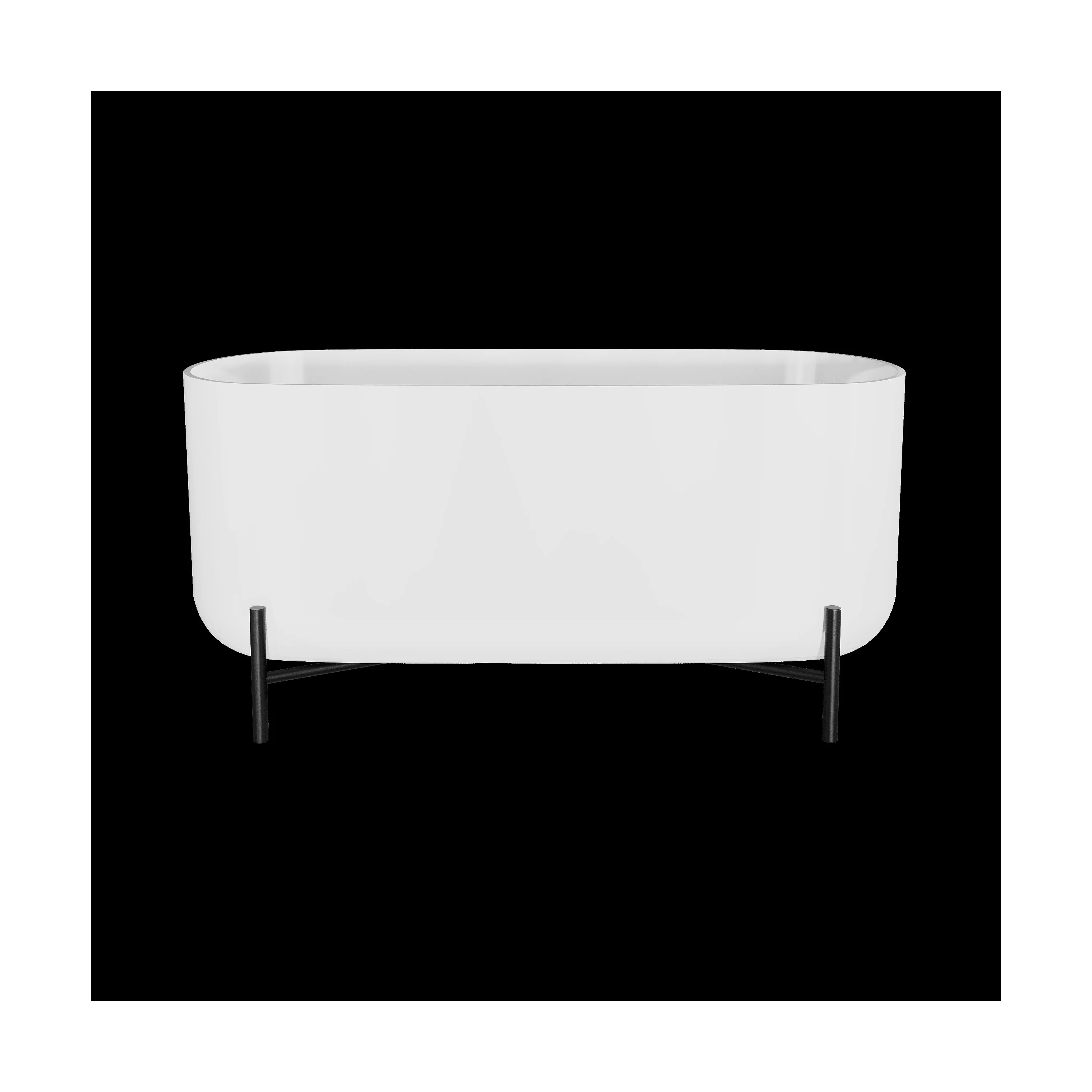 Contemporary Oval Freestanding Bath with Stand - Choice of Size - Image 10