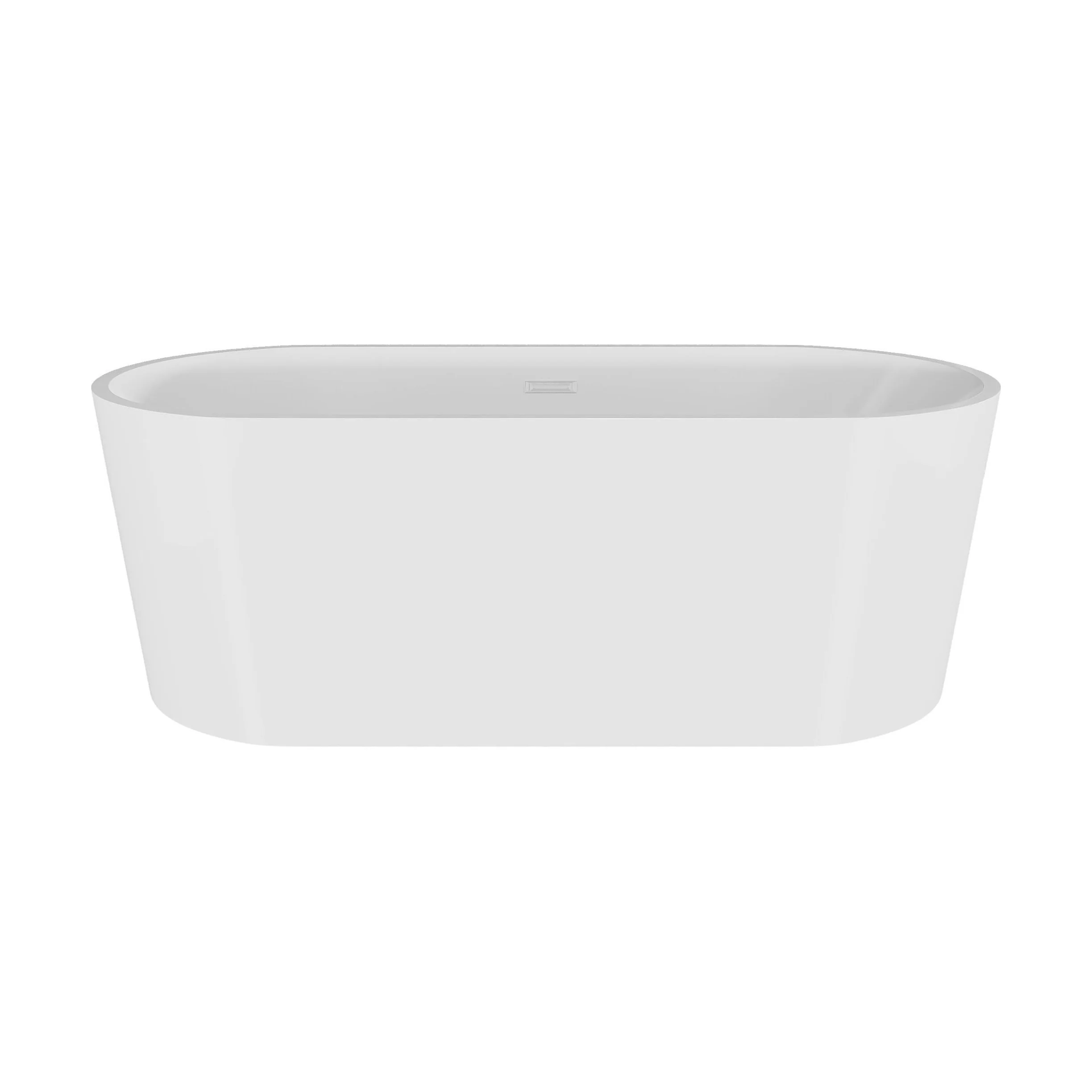Contemporary Rounded Rectangular Freestanding Bath with Waste - Choice of Size - Image 10