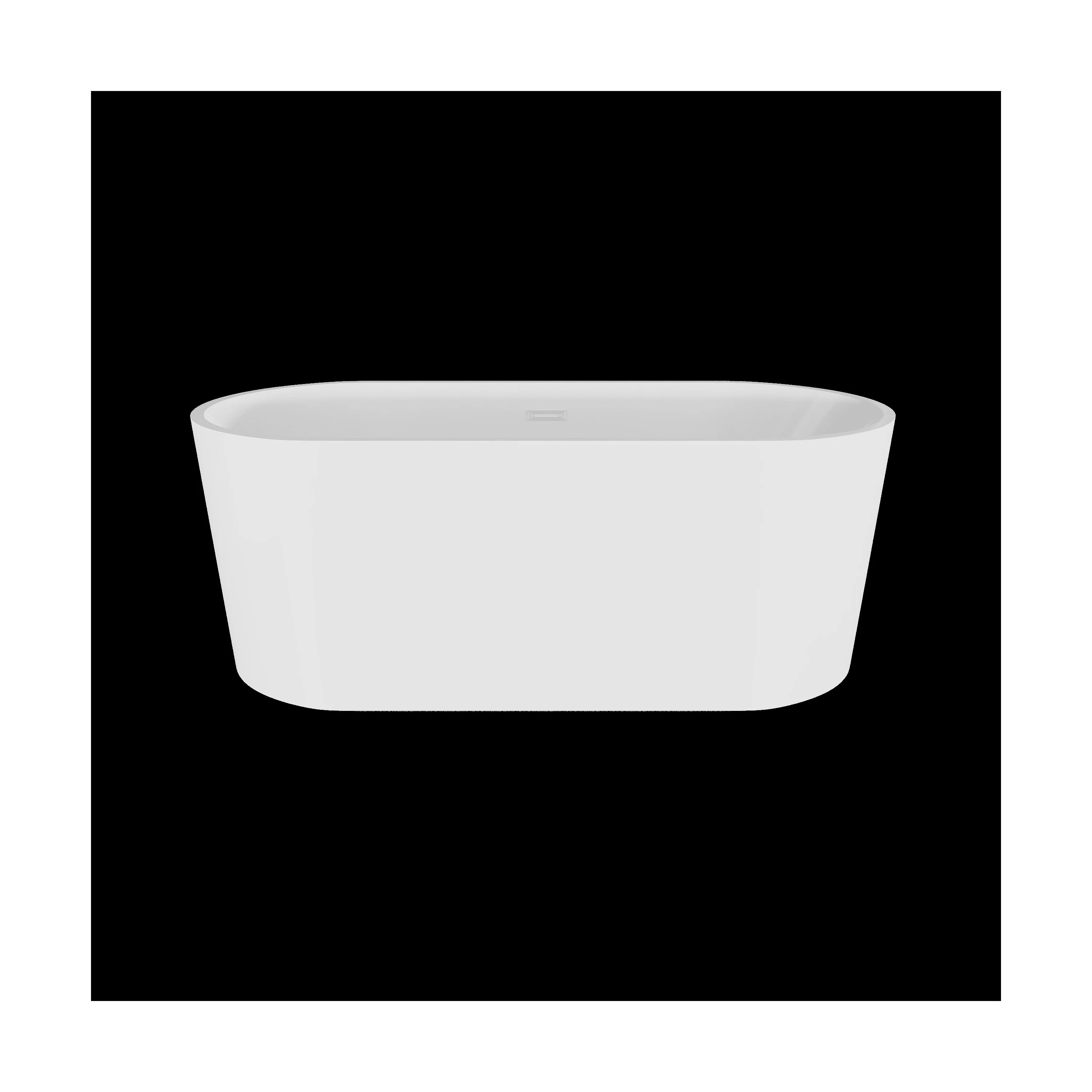 Contemporary Rounded Rectangular Freestanding Bath with Waste - Choice of Size - Image 9