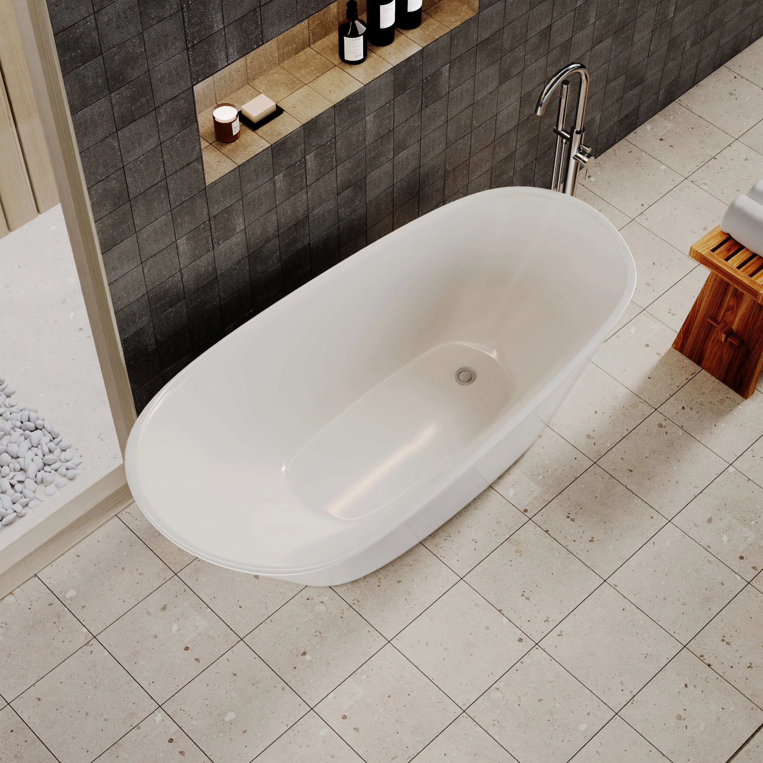 Contemporary Slipper Freestanding Bath from Balterley - Elegant Bath in Multiple Sizes - Image 4