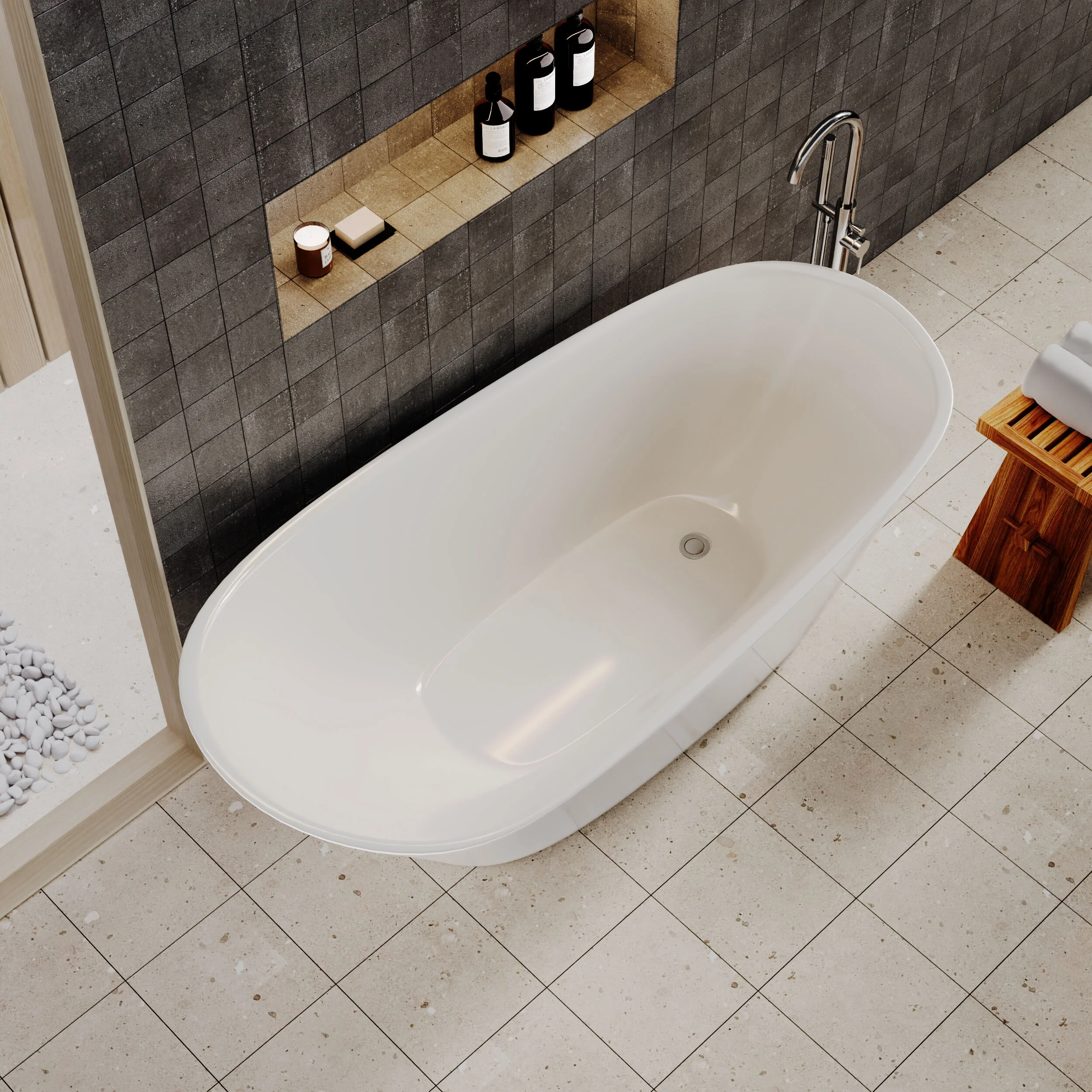Contemporary Slipper Freestanding Bath from Balterley - Elegant Bath in Multiple Sizes - Image 7