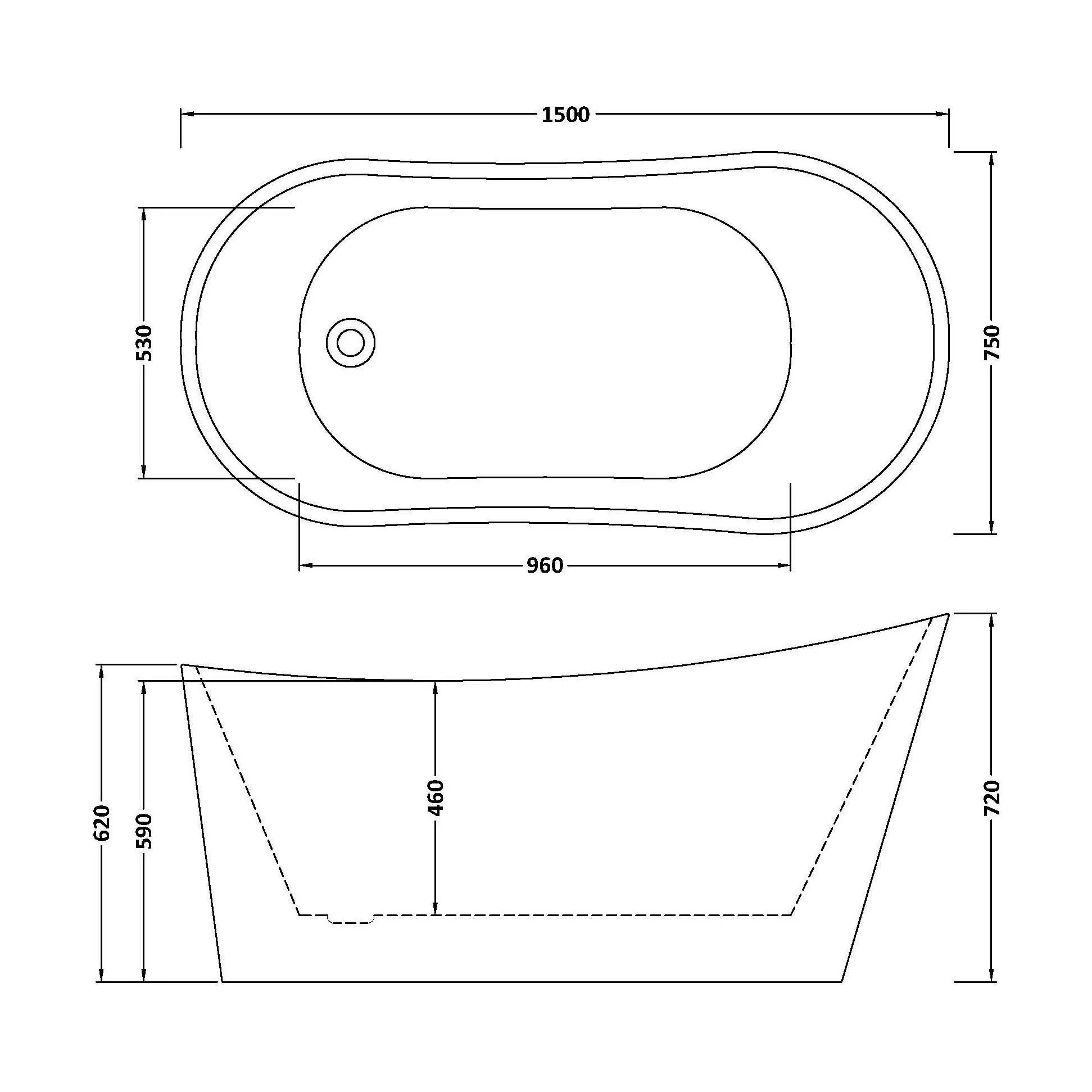 Contemporary Slipper Freestanding Bath from Balterley - Elegant Bath in Multiple Sizes - Image 9